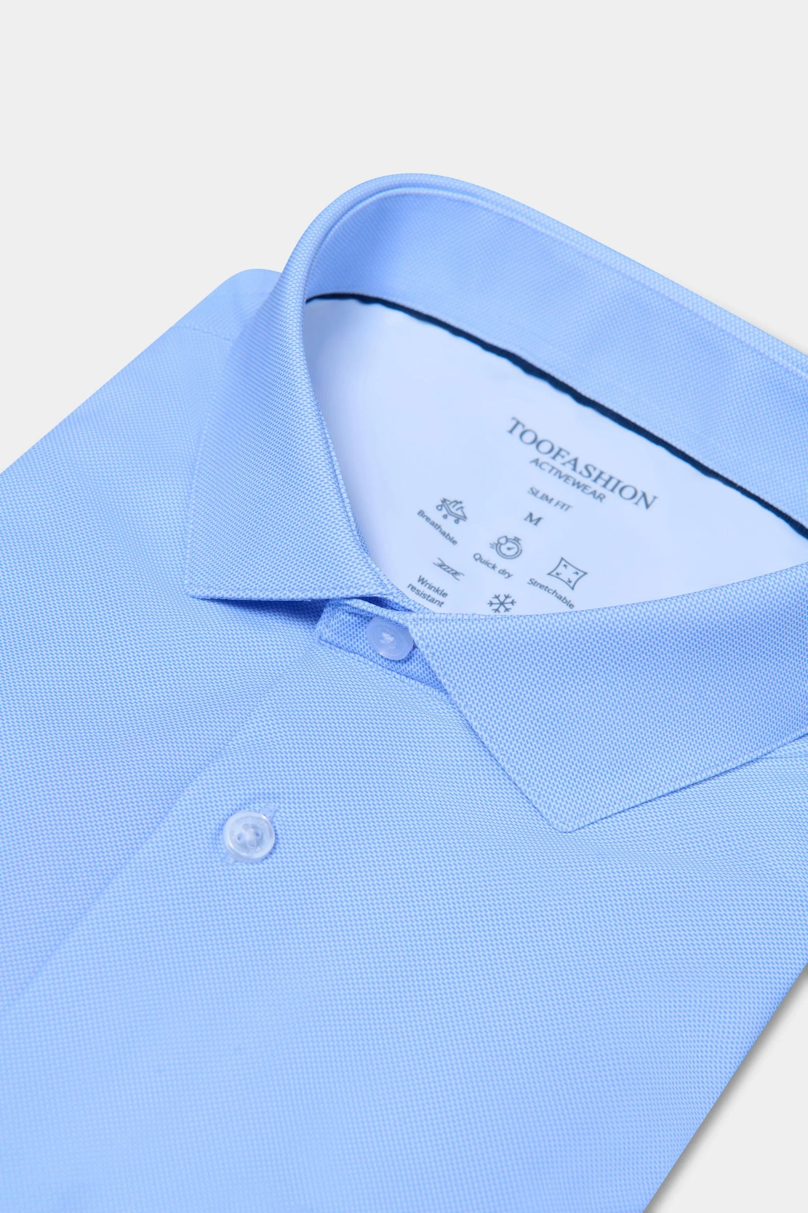 Chemise à pois, matière stretch infroissable Slim fit Jerem, col semi-italien