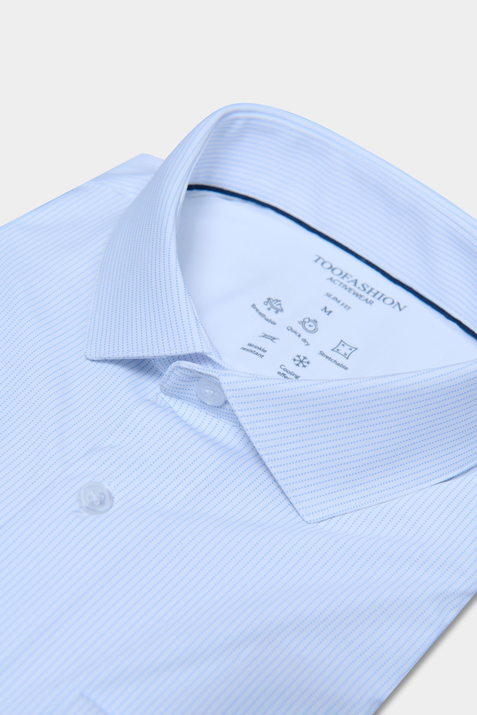 Chemise à rayures pointillées, stretch infroissable slim fit ligne activewear Jerem, col semi-italien