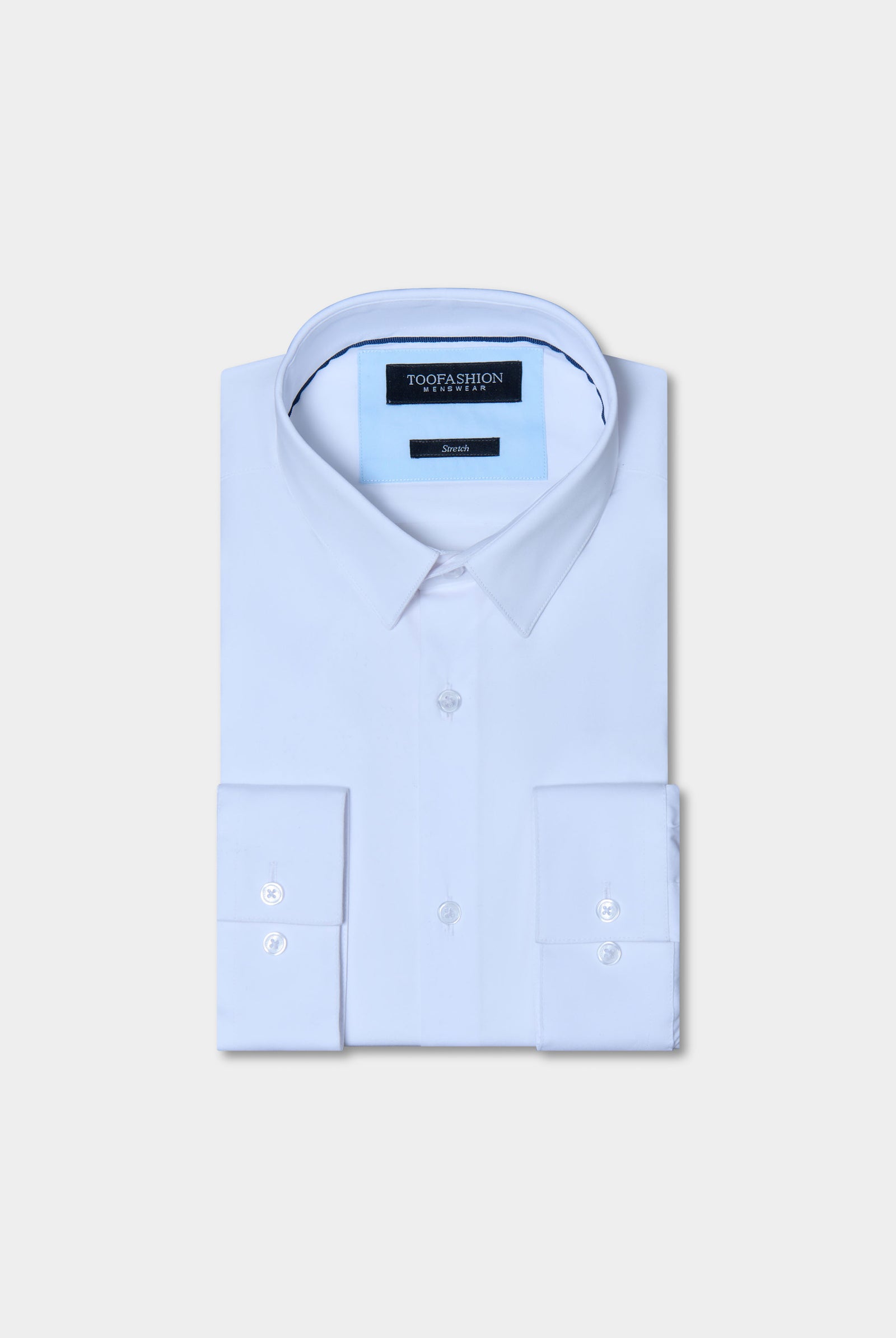 Chemise en popeline de coton stretch slim fit Jerem, col classique