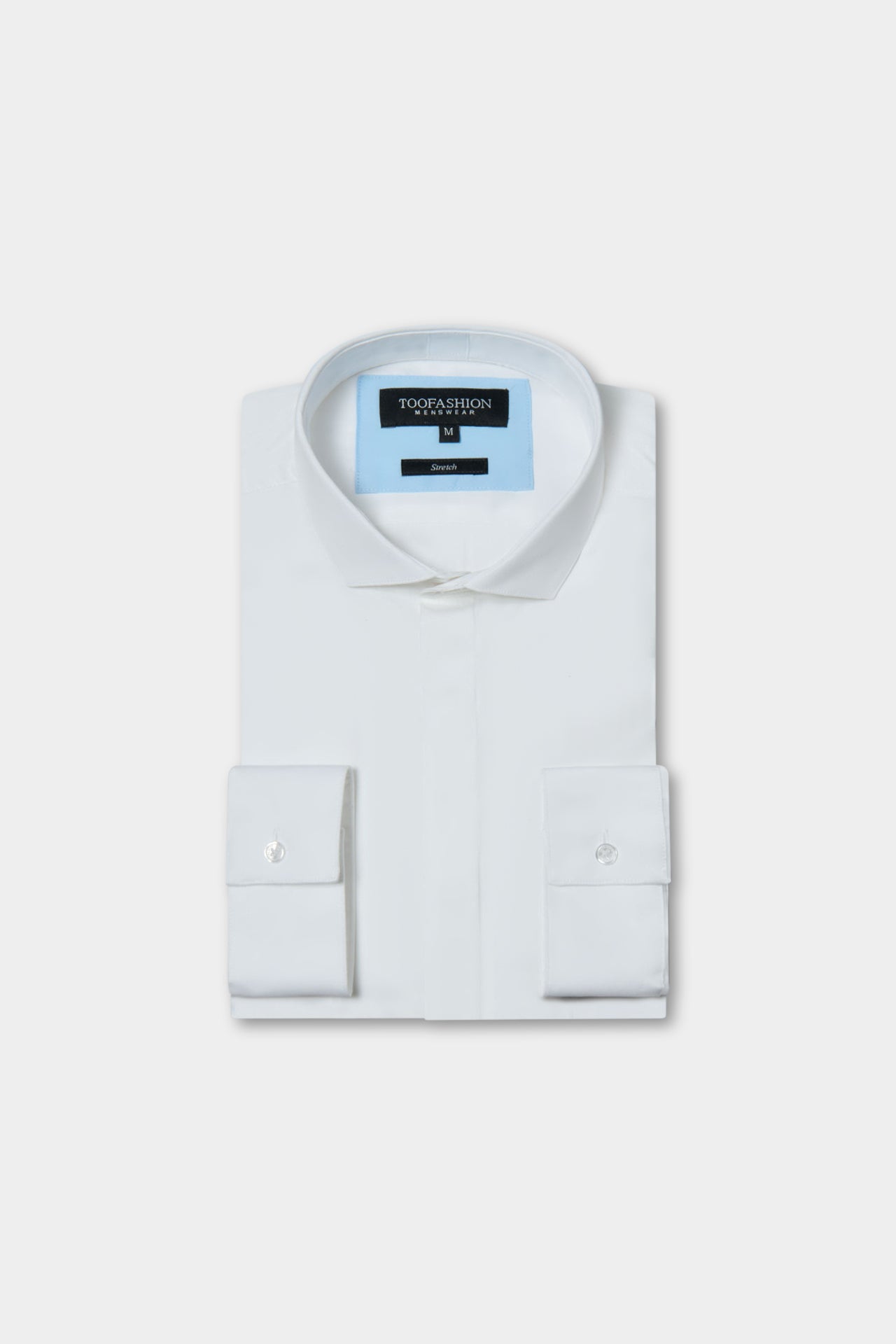 Chemise satin de coton stretch slim fit Jerem, col semi-italien vue 3