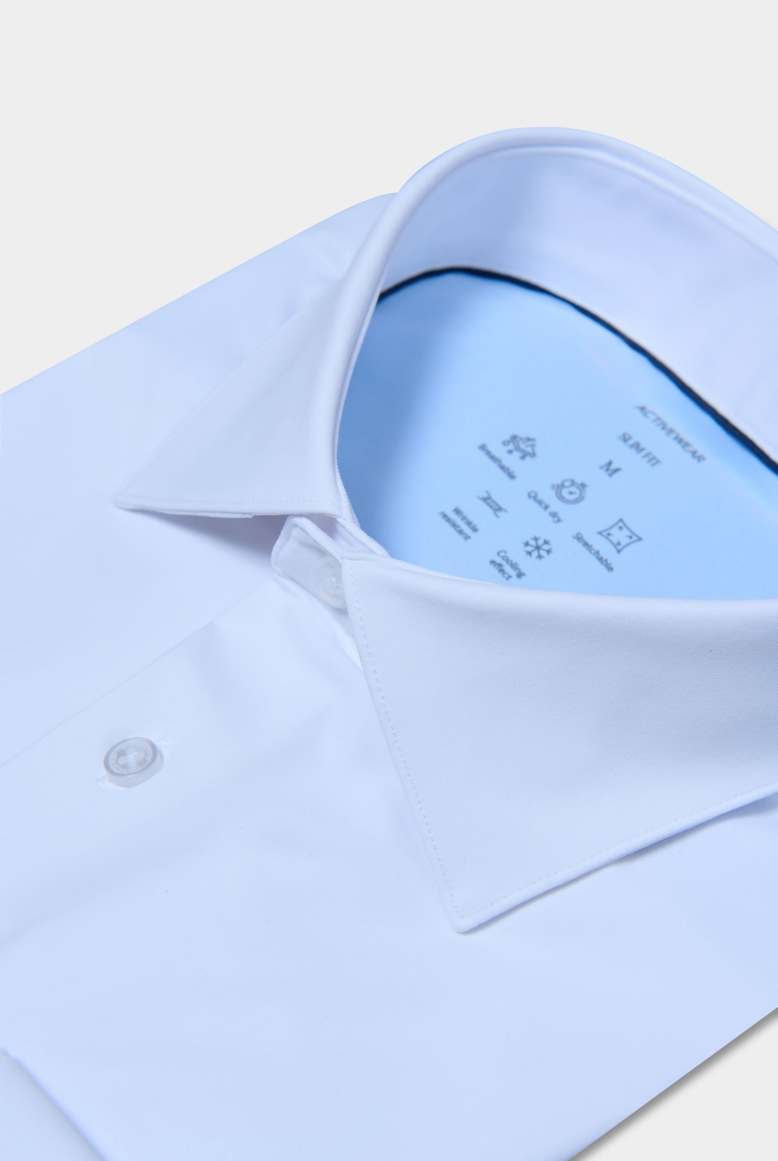 Chemise en twill stretch infroissable ligne activewear Jerem, col semi-italien vue 5