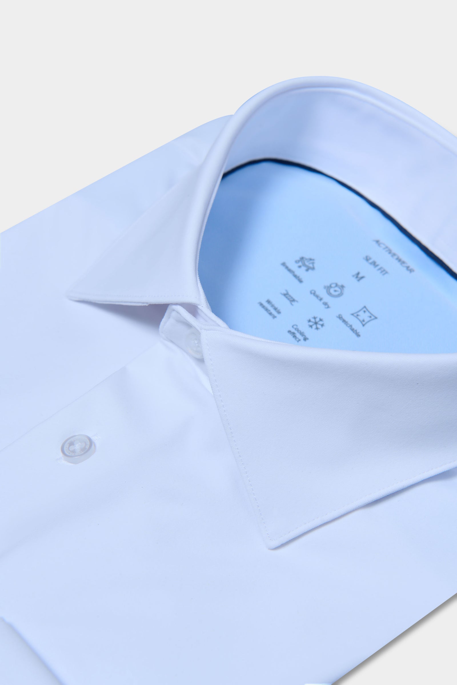 Chemise en twill stretch infroissable ligne activewear Jerem, col semi-italien vue 5
