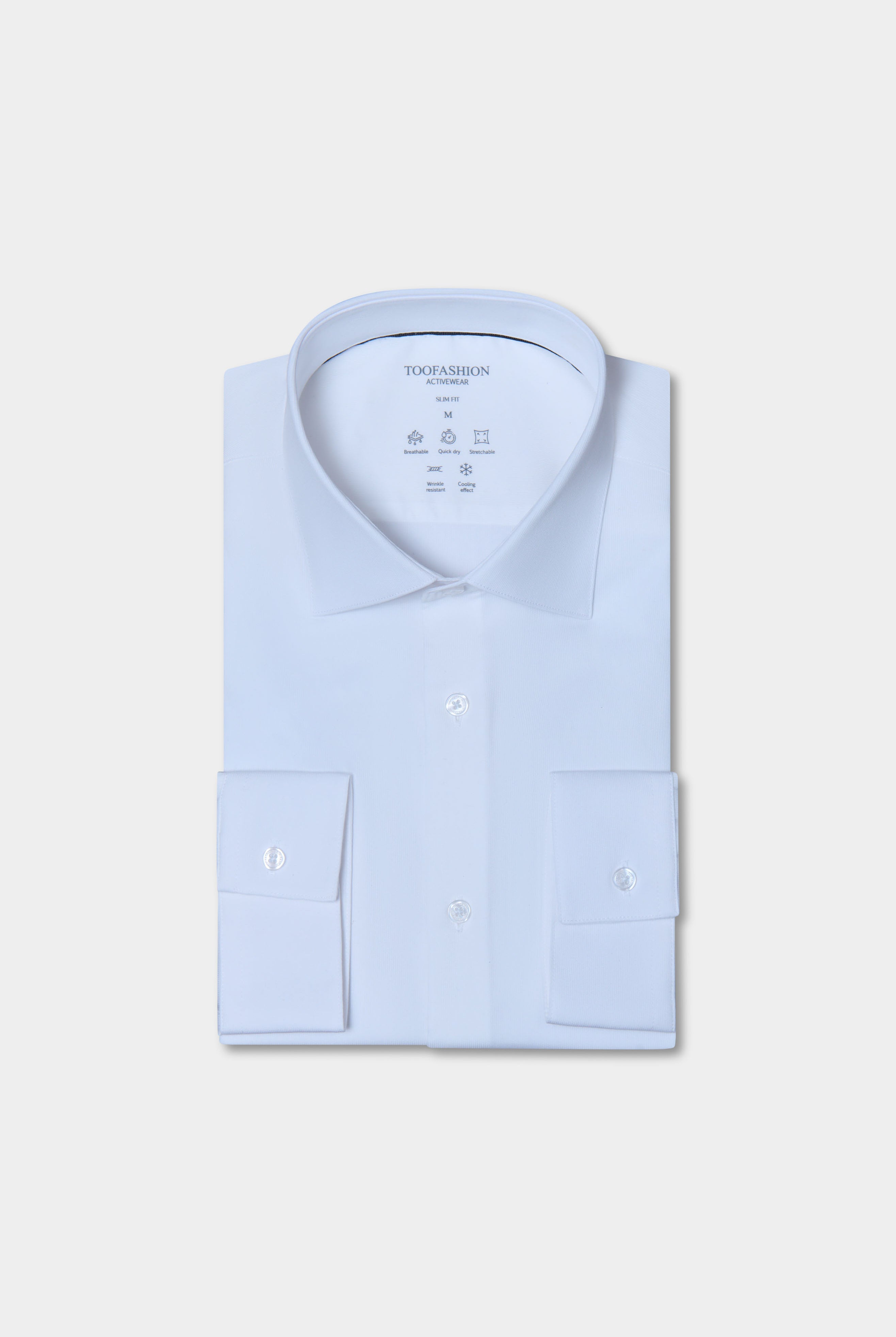 Chemise stretch infroissable col semi-italien Jerem, col semi-italien vue 6