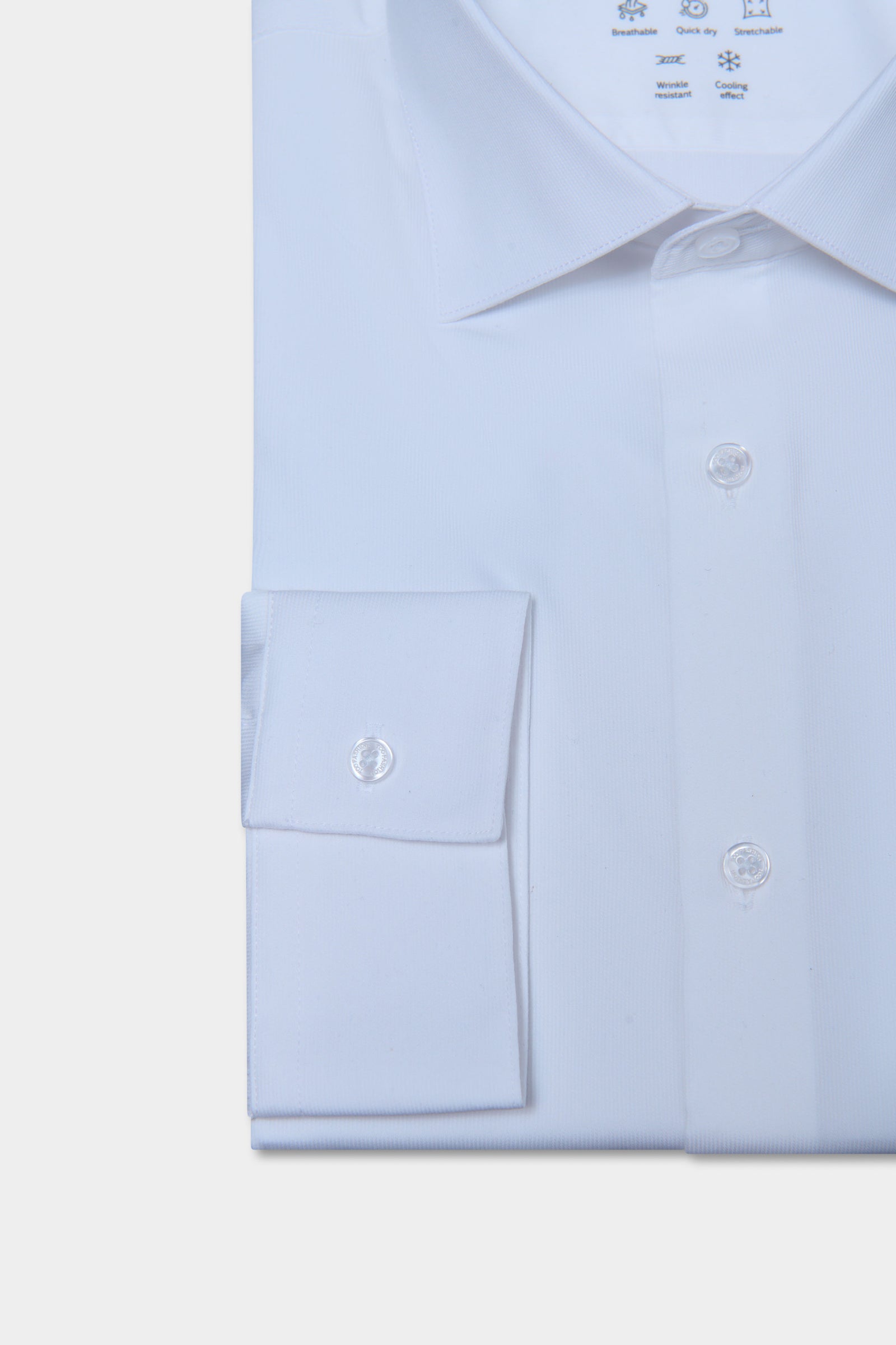 Chemise stretch infroissable col semi-italien Jerem, col semi-italien vue 5