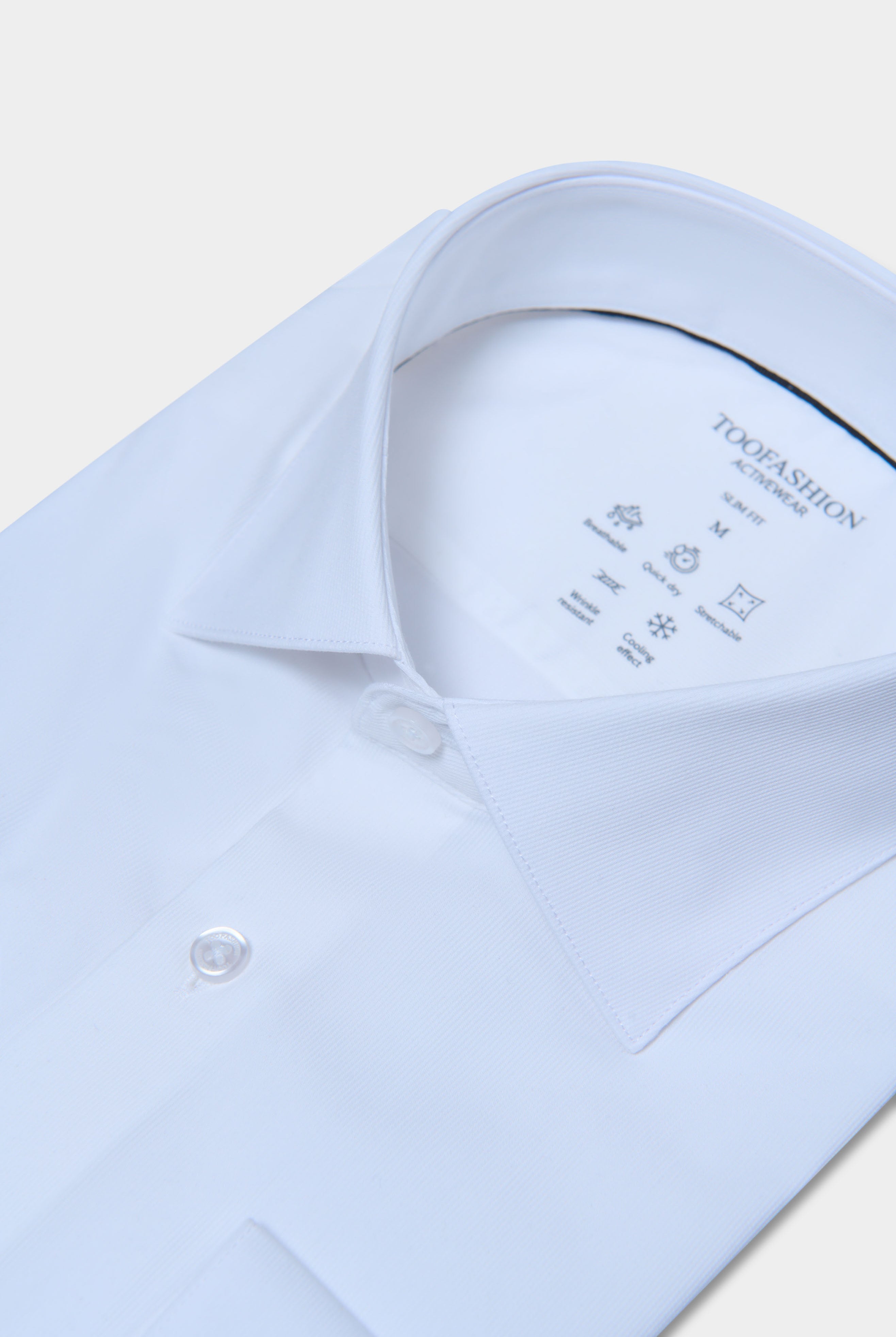 Chemise stretch infroissable col semi-italien Jerem, col semi-italien vue 4