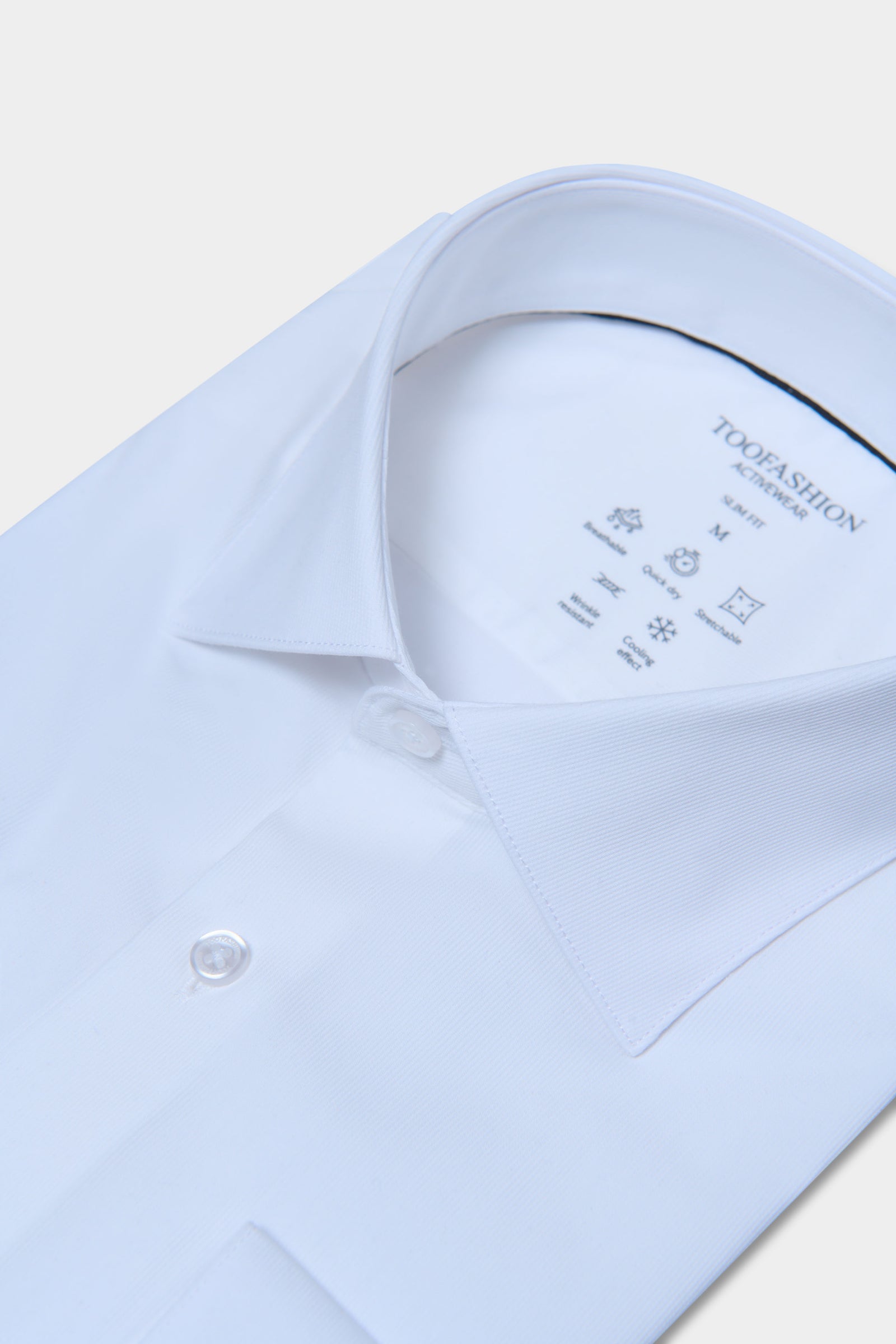 Chemise stretch infroissable col semi-italien Jerem, col semi-italien vue 4