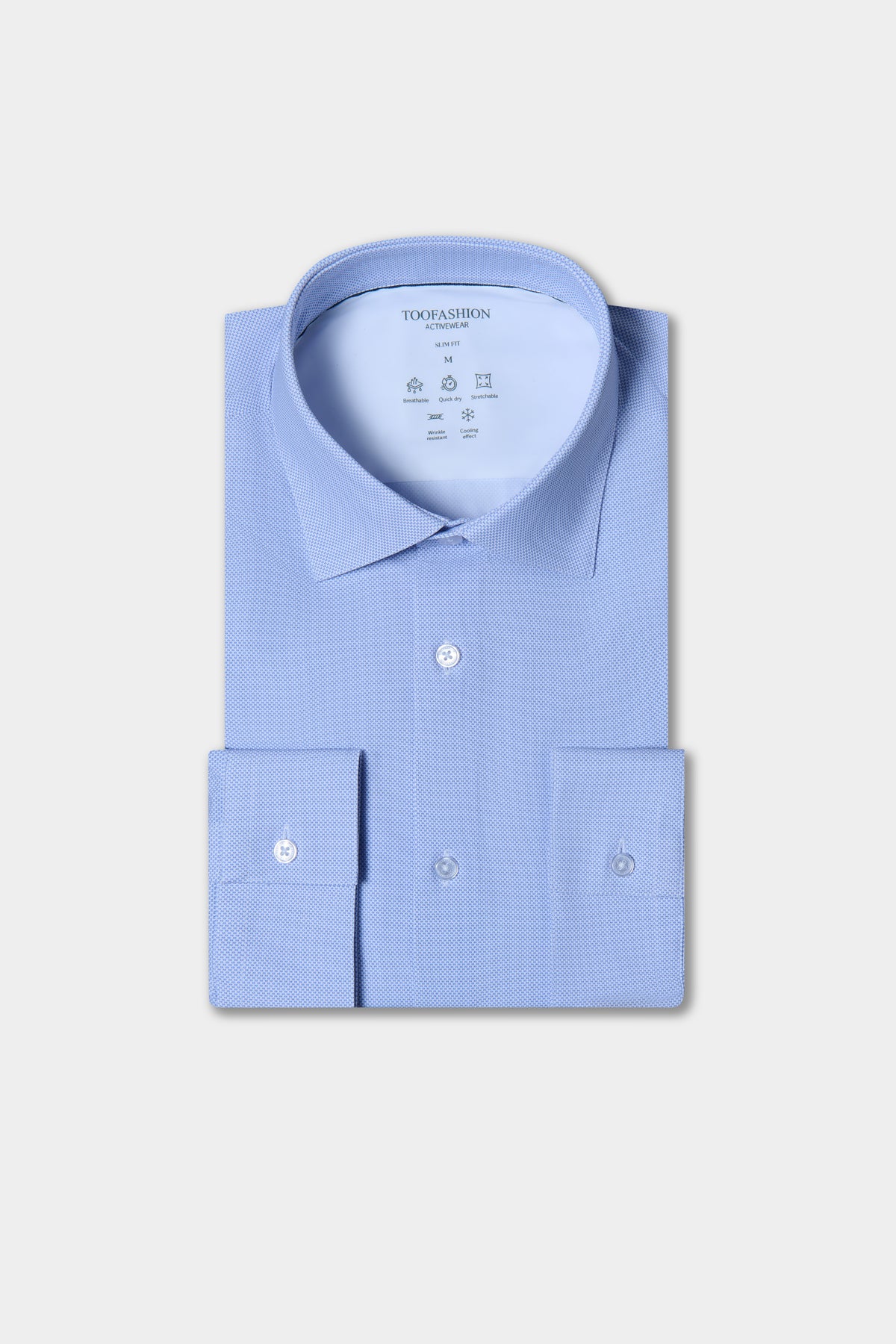 Chemise slim bleue ligne Activewear