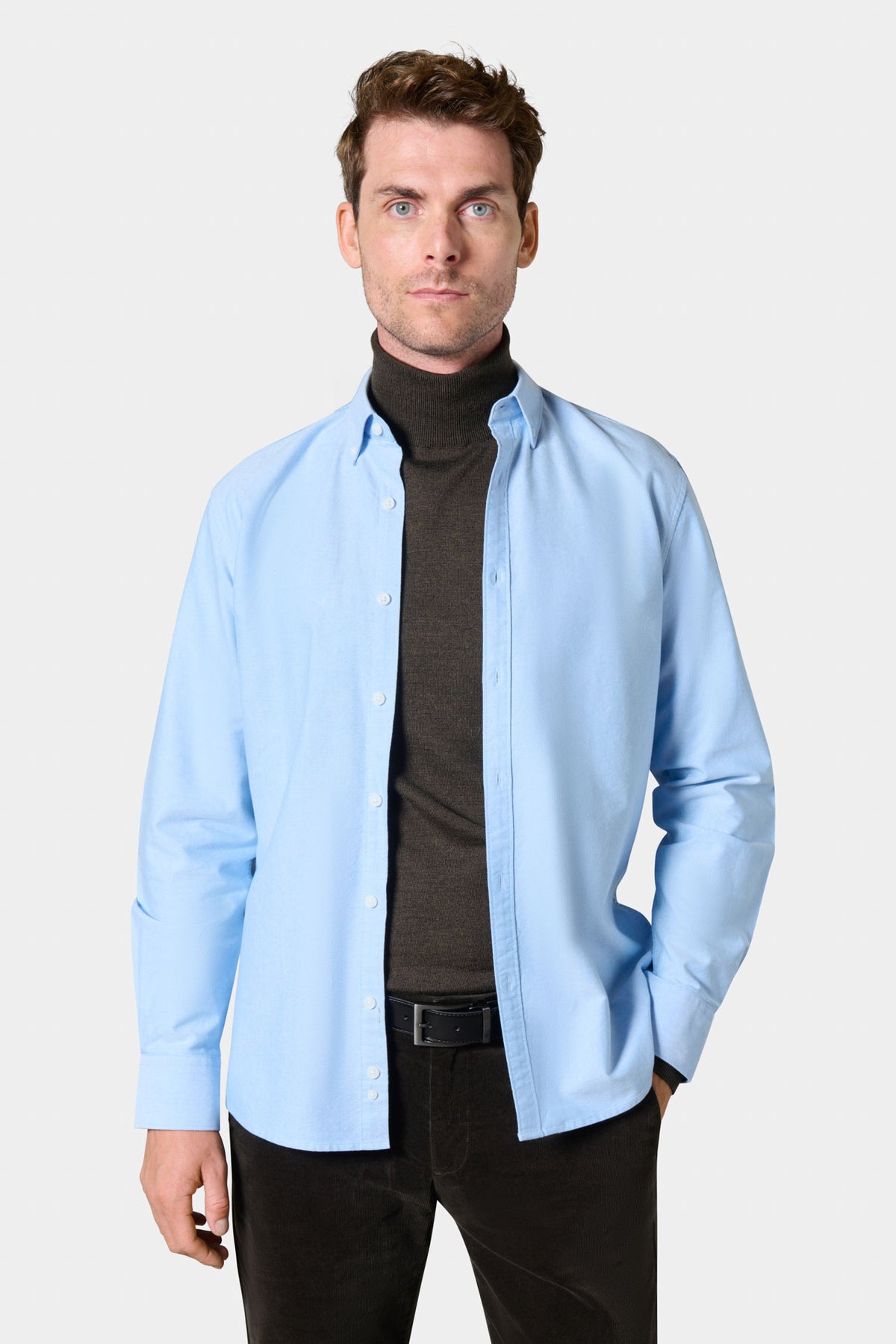 Chemise col boutonné en oxford de coton