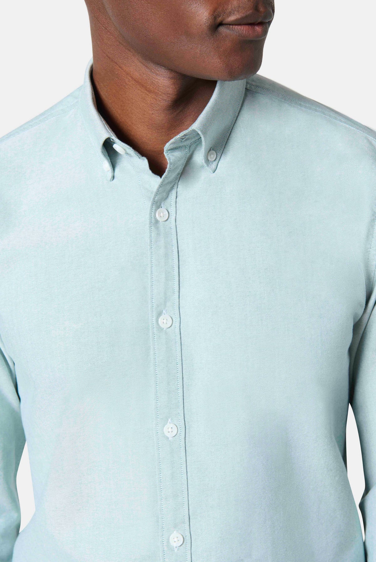 Chemise col boutonné en oxford de coton Jerem Paris, vue de face