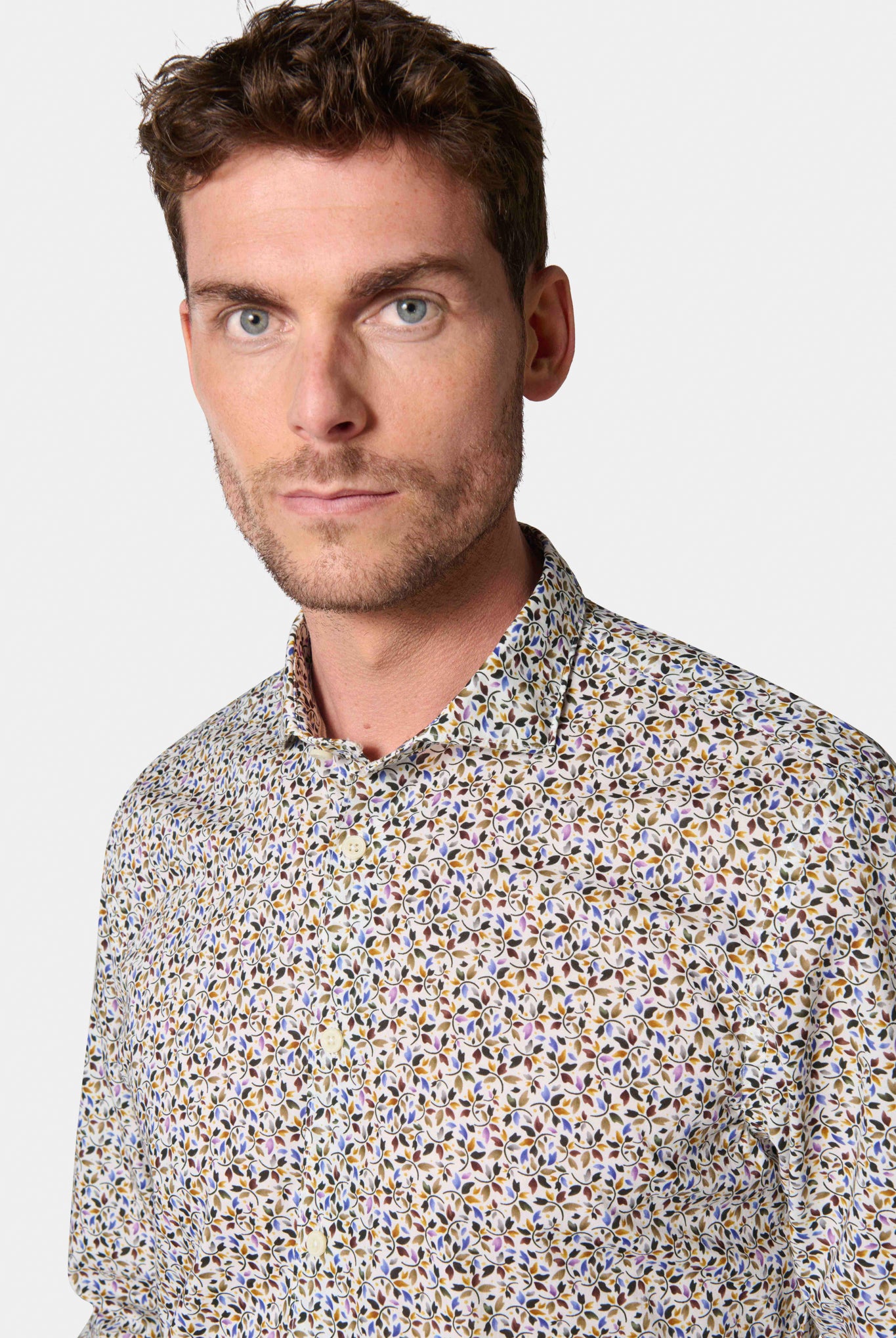 Chemise Jerem, col semi-italien, coupe confortable