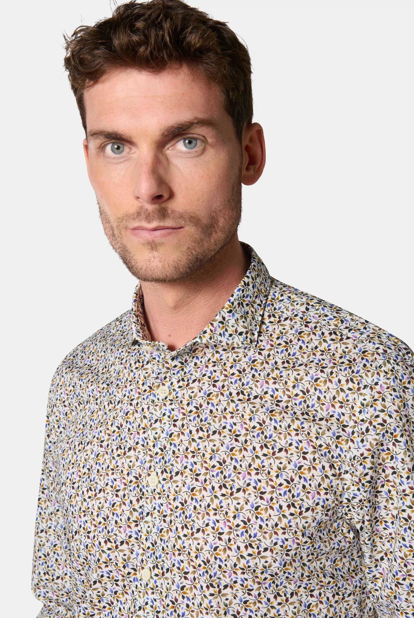 Chemise Jerem, col semi-italien, coupe confortable