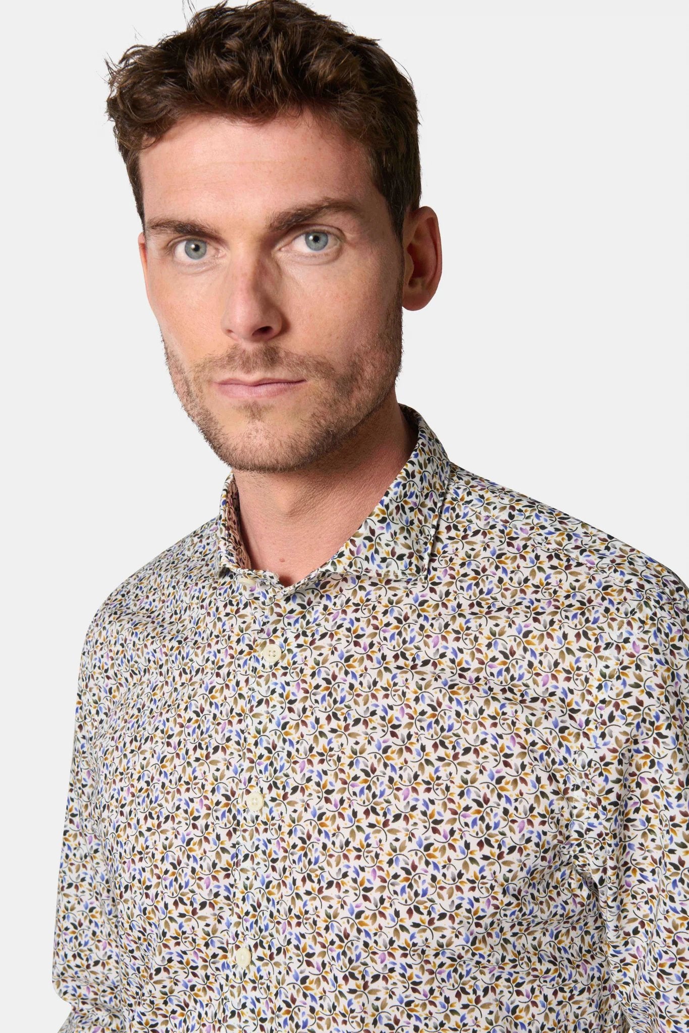 Chemise coupe confortable imprimée fleurie, Jerem