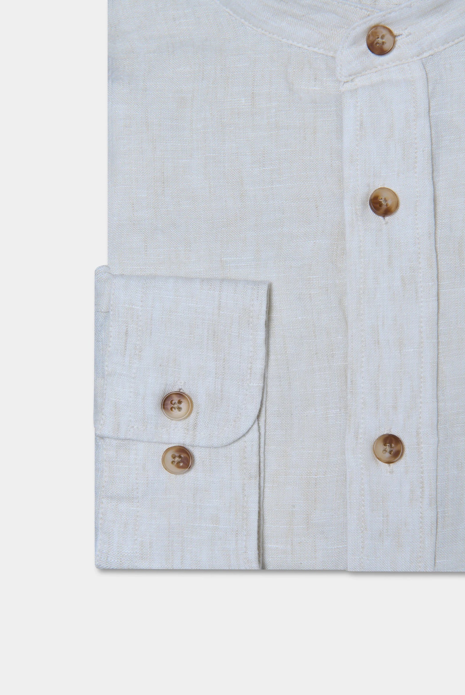 Chemise en lin col mao Jerem, coupe confortable