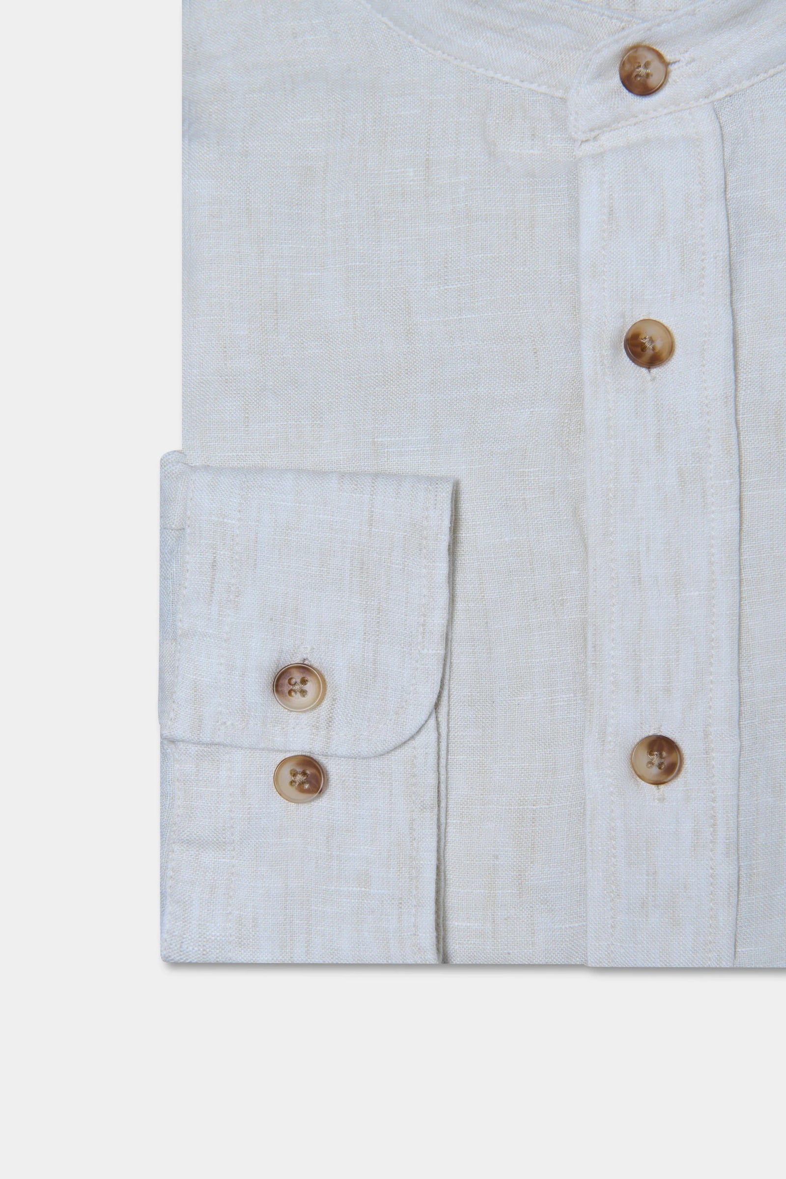 Chemise en lin col mao Jerem, coupe confortable