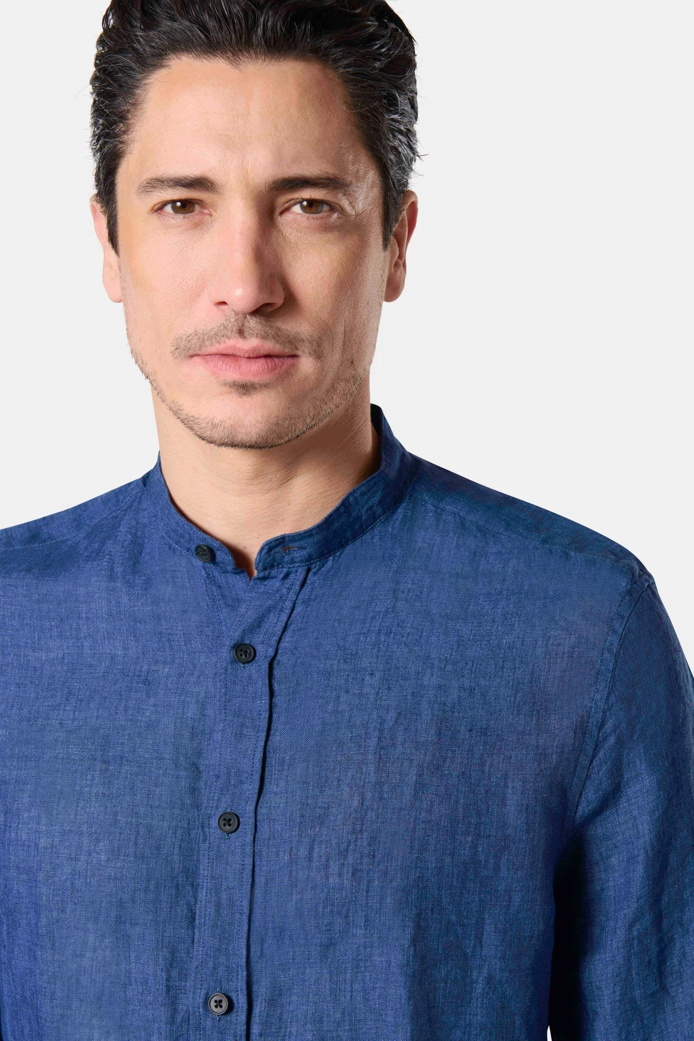 Lin col mao — Chemise Jerem, col mao, coupe confortable