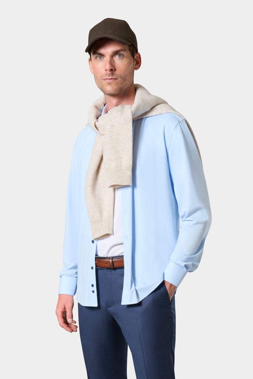 Camisa confort en algodón elástico