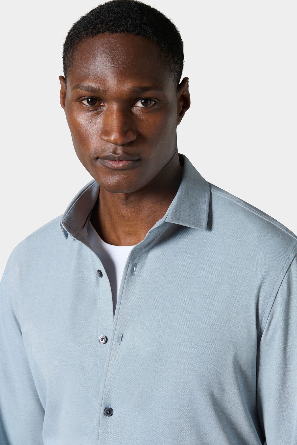 Camisa confort en algodón elástico