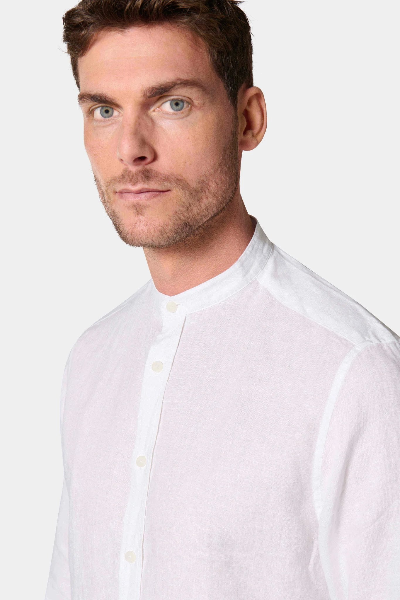 Lin — Chemise Jerem, col mao, coupe confortable