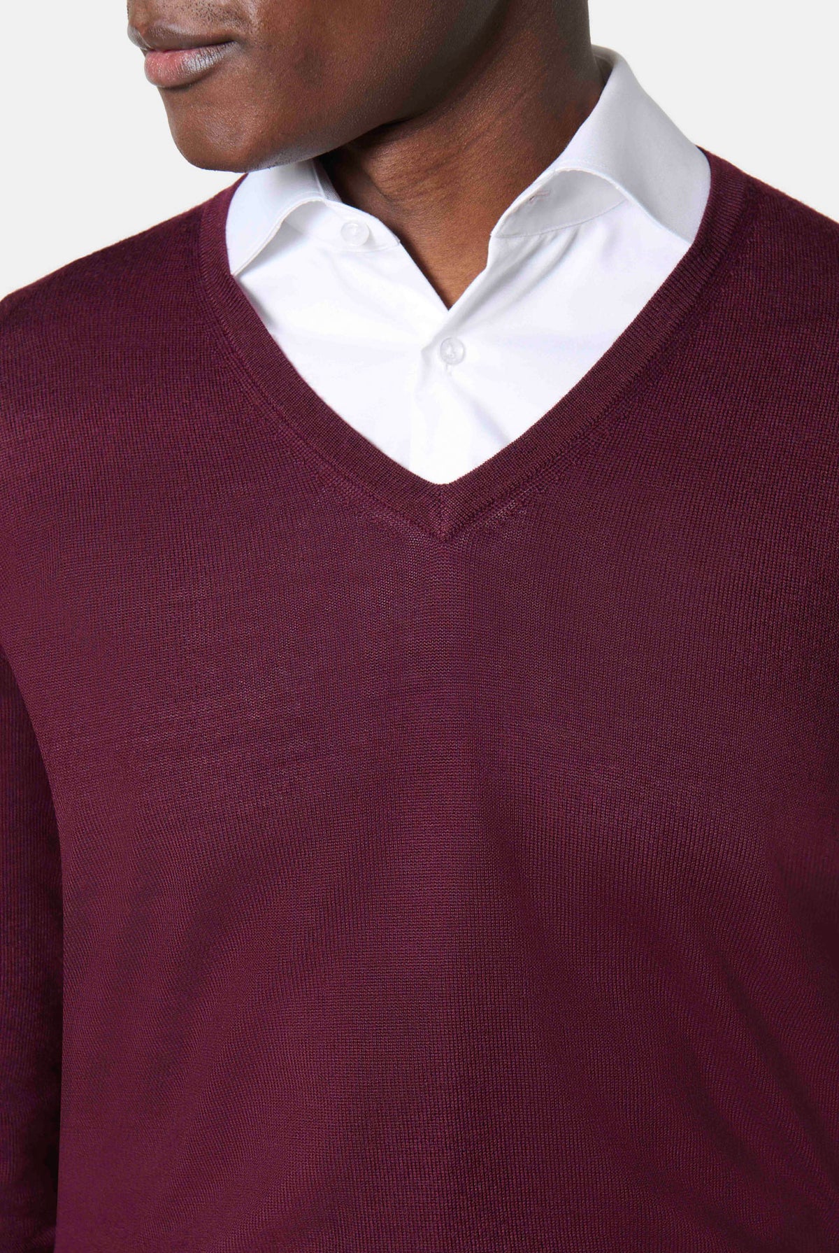 Pull Col V Maille jersey Paris — vue de face