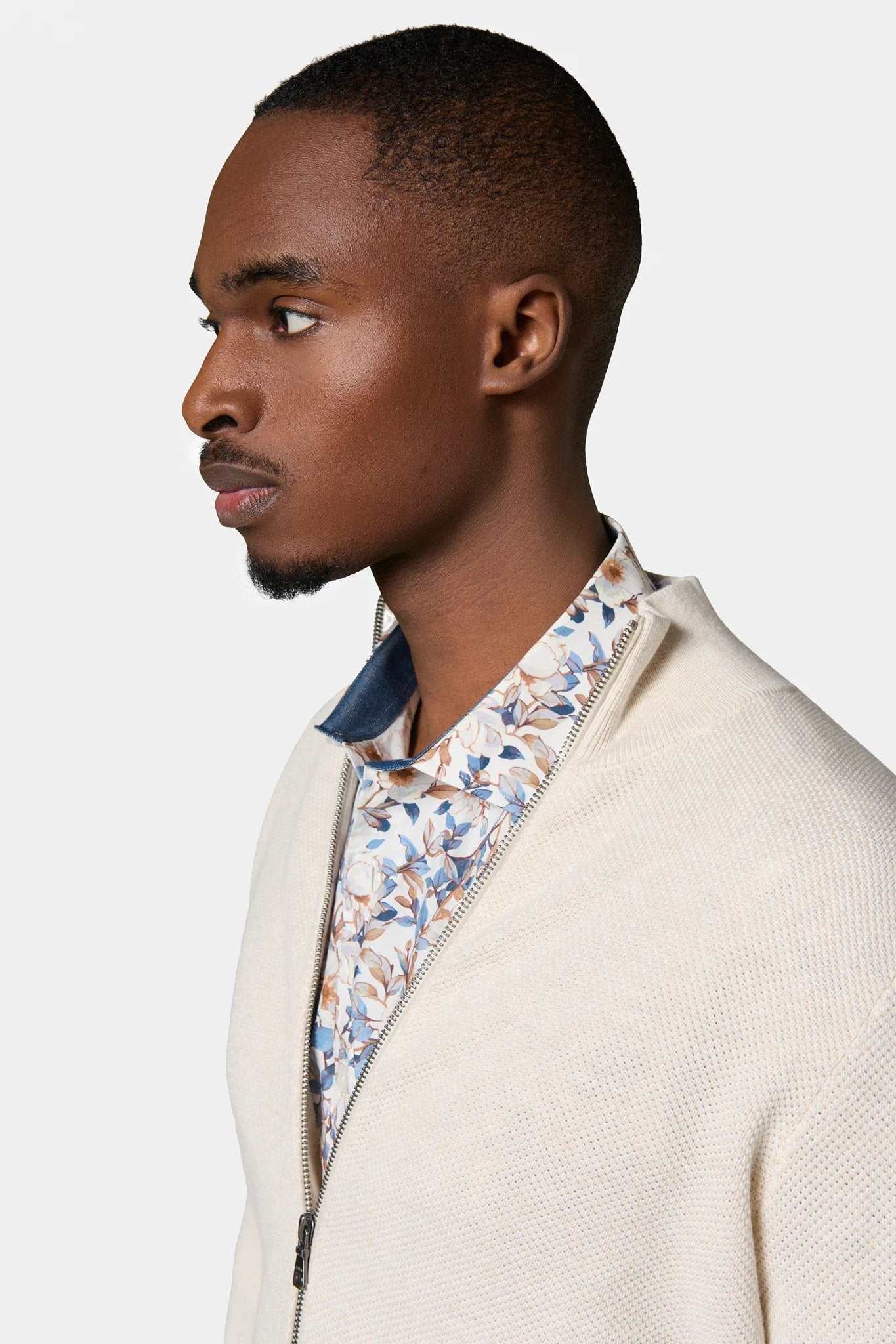 Gilet zippé col montant Jerem, coloris écru vue 2