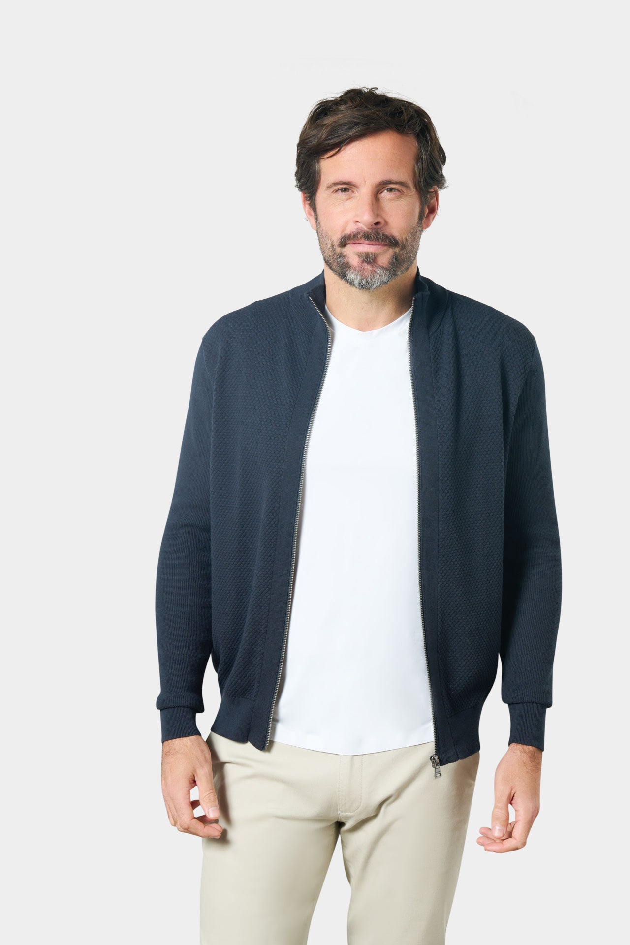 Pull zippé col montant goral Jerem, coloris noir vue 2