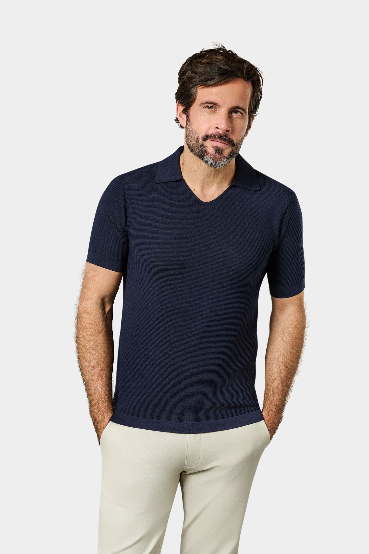 Pull manche courte col polo ouvert magda Jerem, col polo, manches courtes