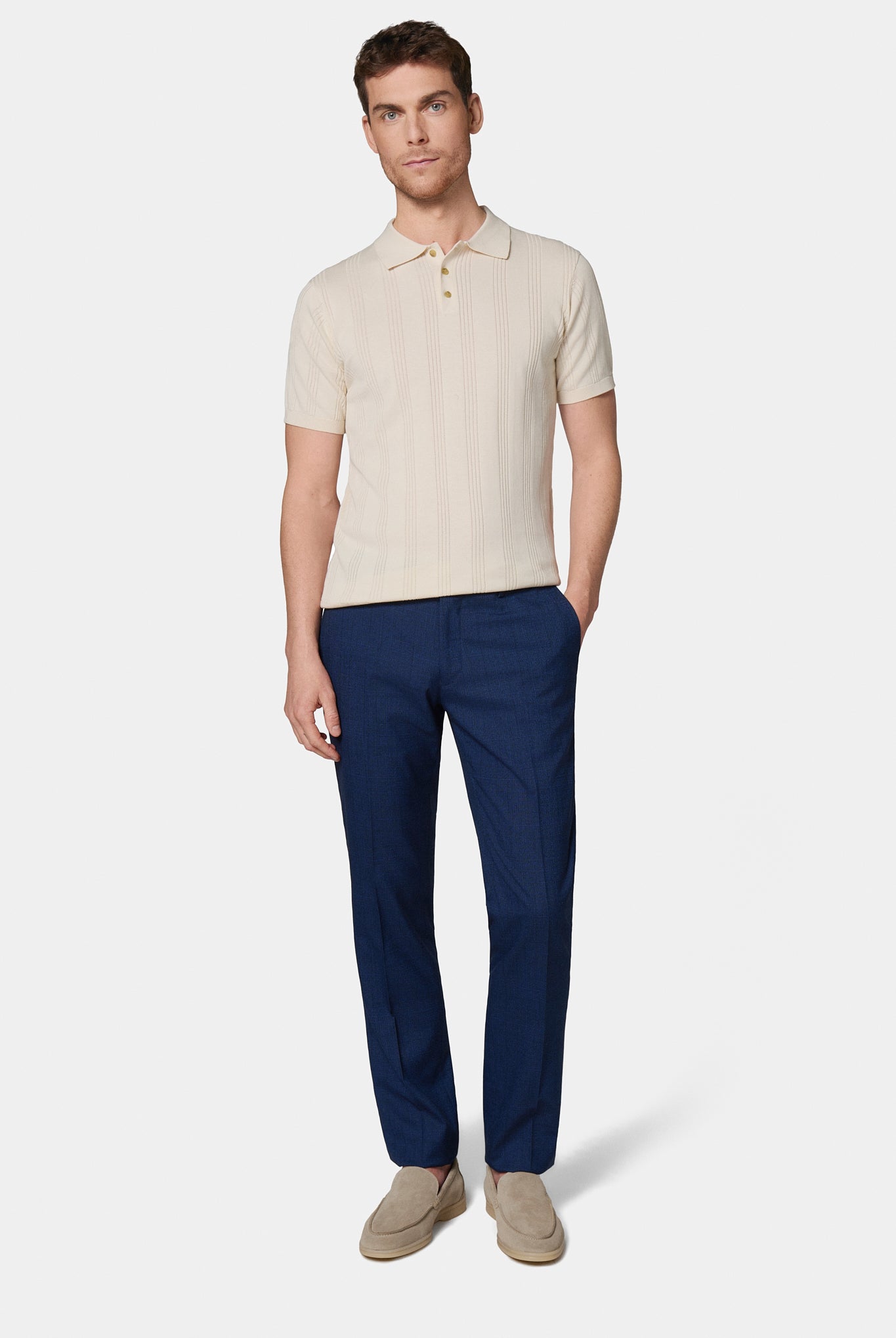 Pull manche courte col polo Jerem, col polo vue 5