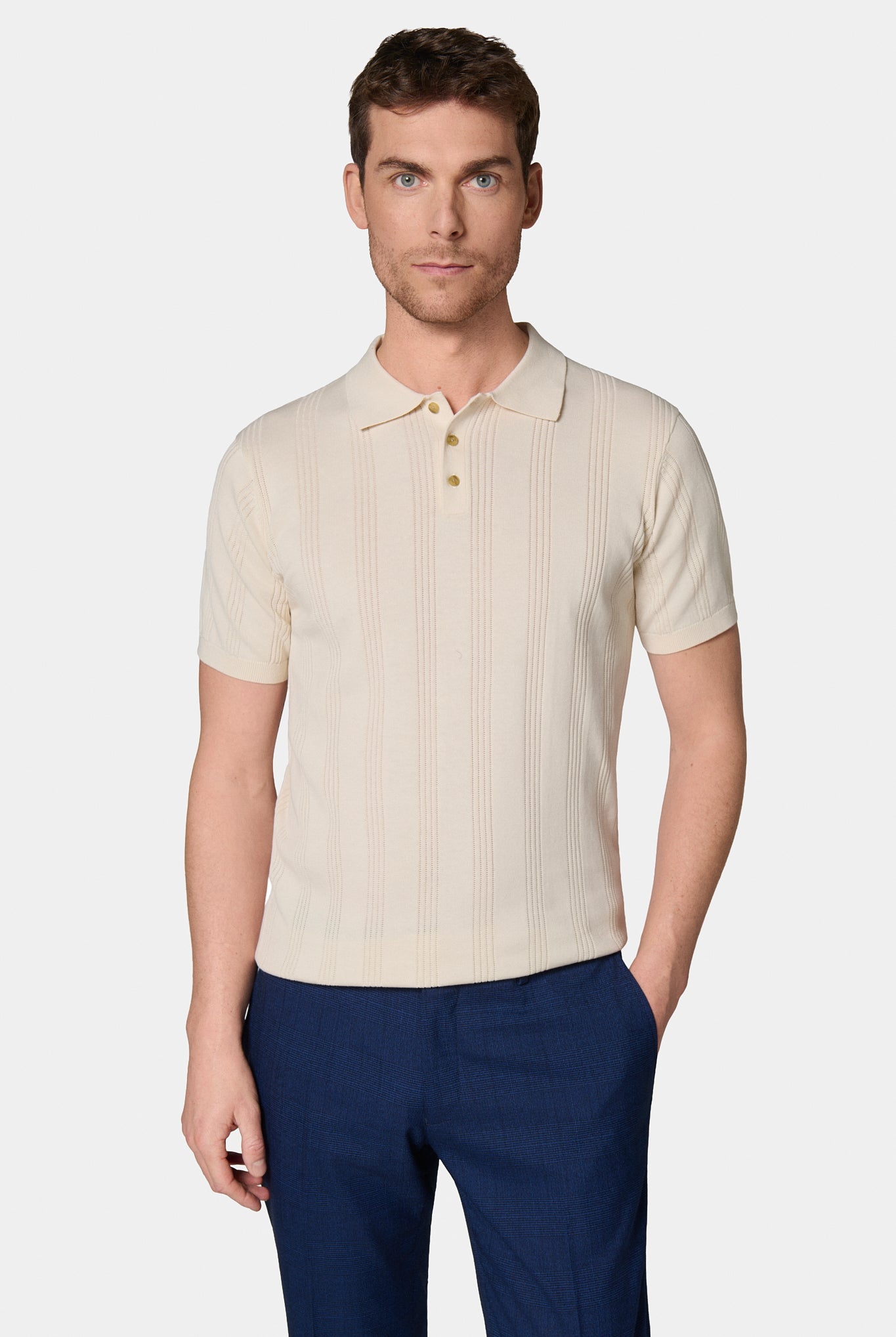 Pull manche courte col polo Jerem, col polo