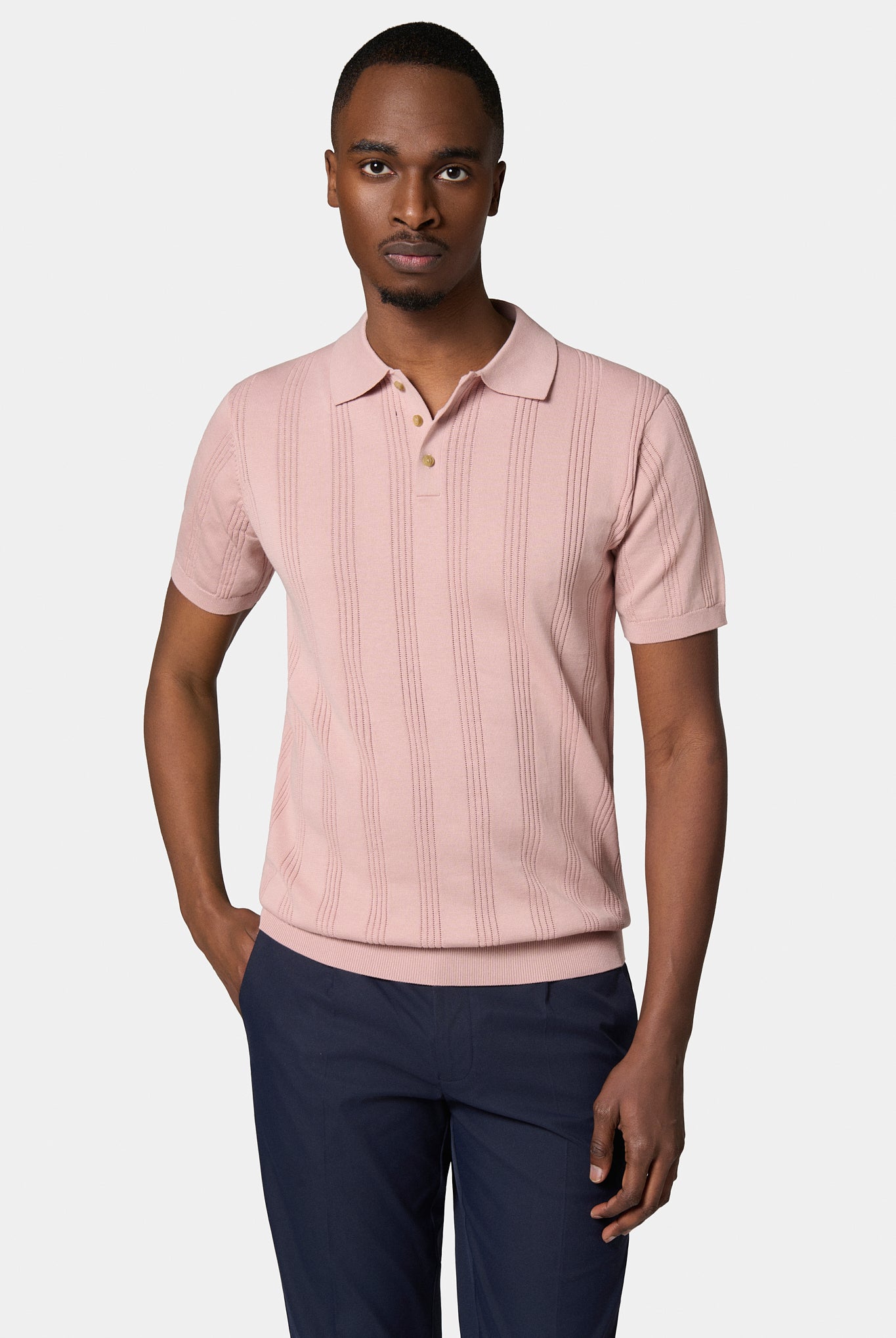 Pull manche courte col polo Jerem, col polo, coloris beige