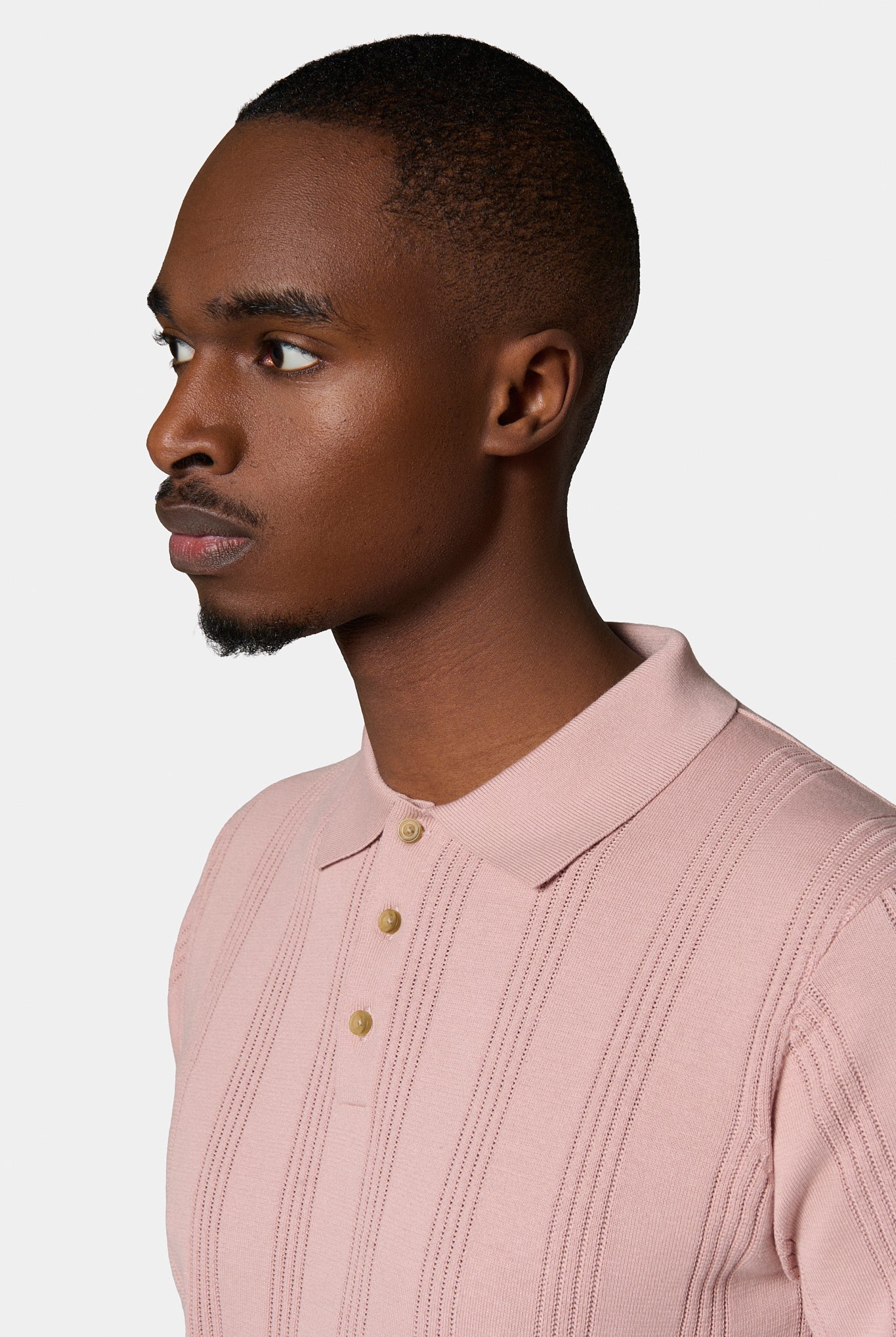 Pull manche courte col polo Jerem, col polo, coloris beige vue 2