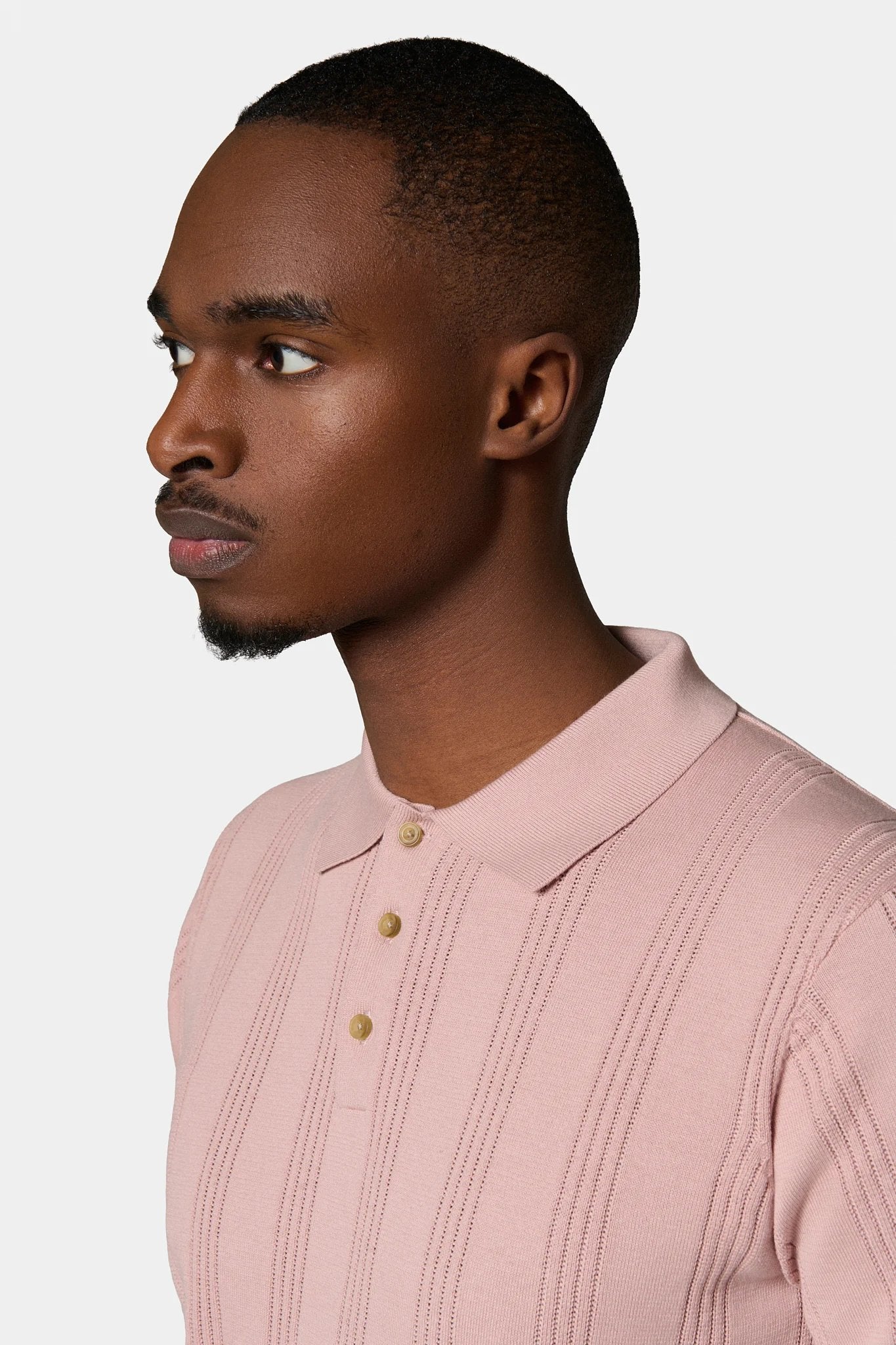 Pull manche courte col polo Jerem, col polo, coloris beige vue 2