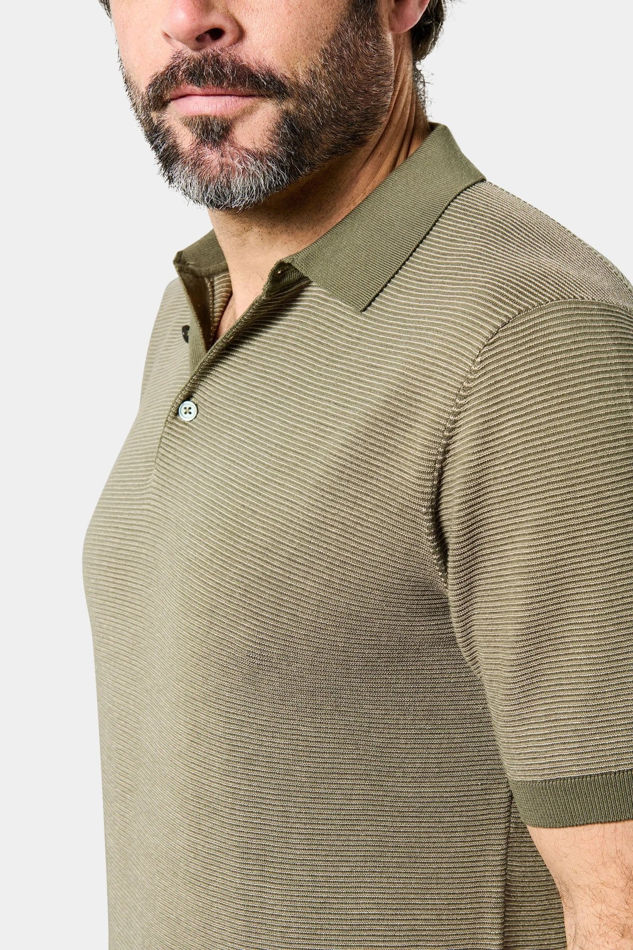 Pull manche courte col polo ouvert matin Jerem, manches courtes, coupe droite vue 5