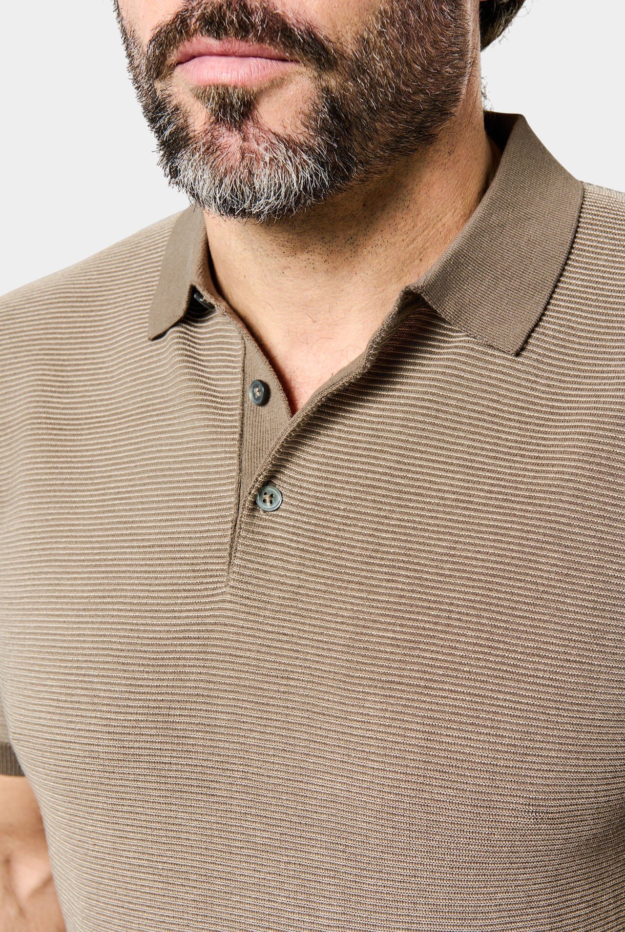 Pull manche courte col polo ouvert matin Jerem, coupe droite, manches courtes vue 6