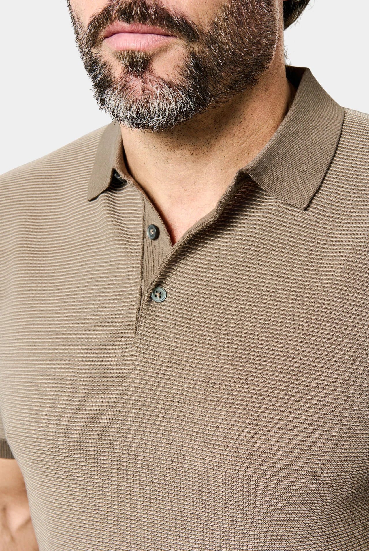 Pull manche courte col polo ouvert matin Jerem, coupe droite, manches courtes vue 6