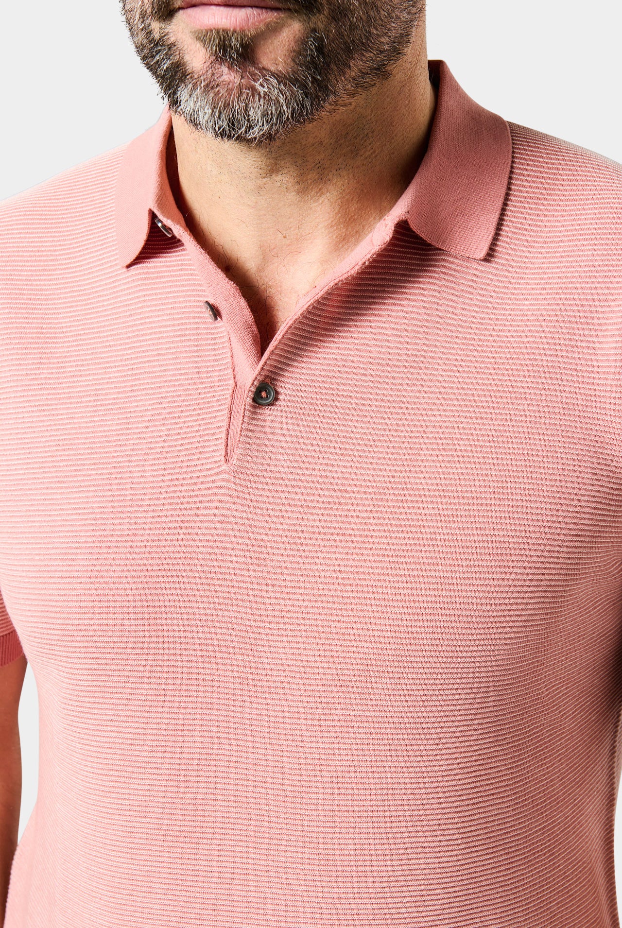 Pull manche courte col polo ouvert matin Jerem, coupe droite