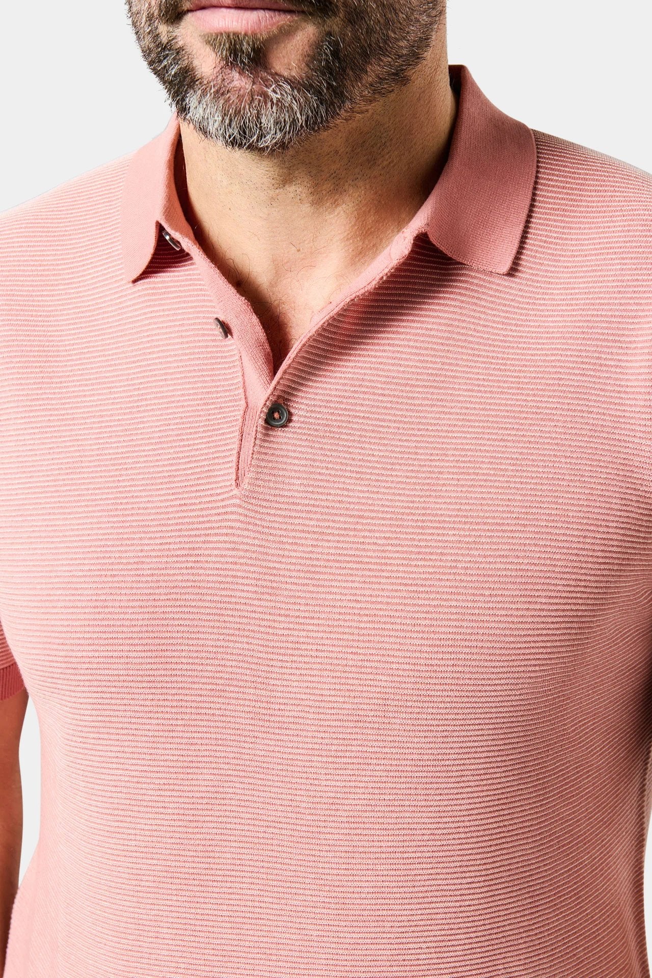 Pull manche courte col polo ouvert matin Jerem, coupe droite
