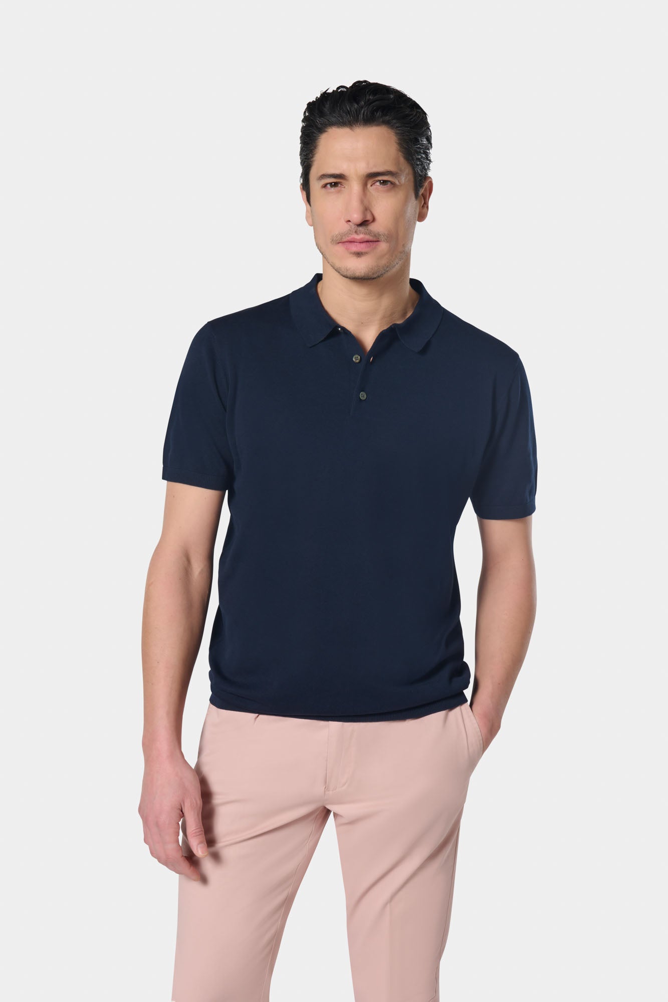 Pull manche courte col polo Jerem, col polo vue 3
