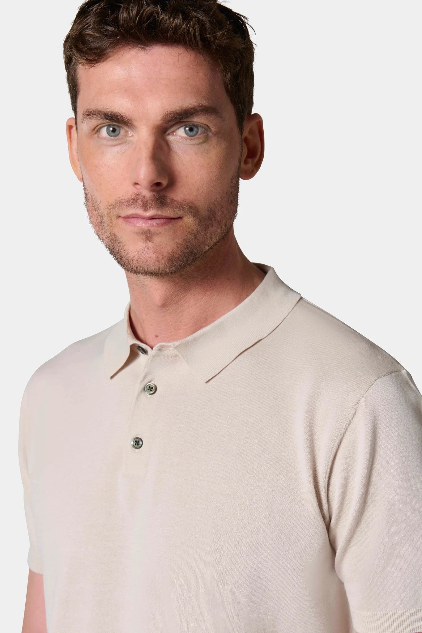 Pull manche courte col polo Jerem, col polo vue 7 — réf. 06SJEPOMATOU