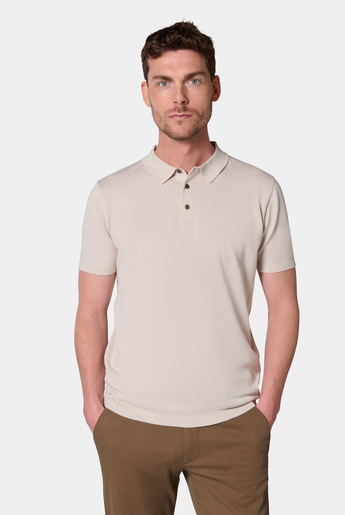 Pull manche courte col polo Jerem, col polo vue 6