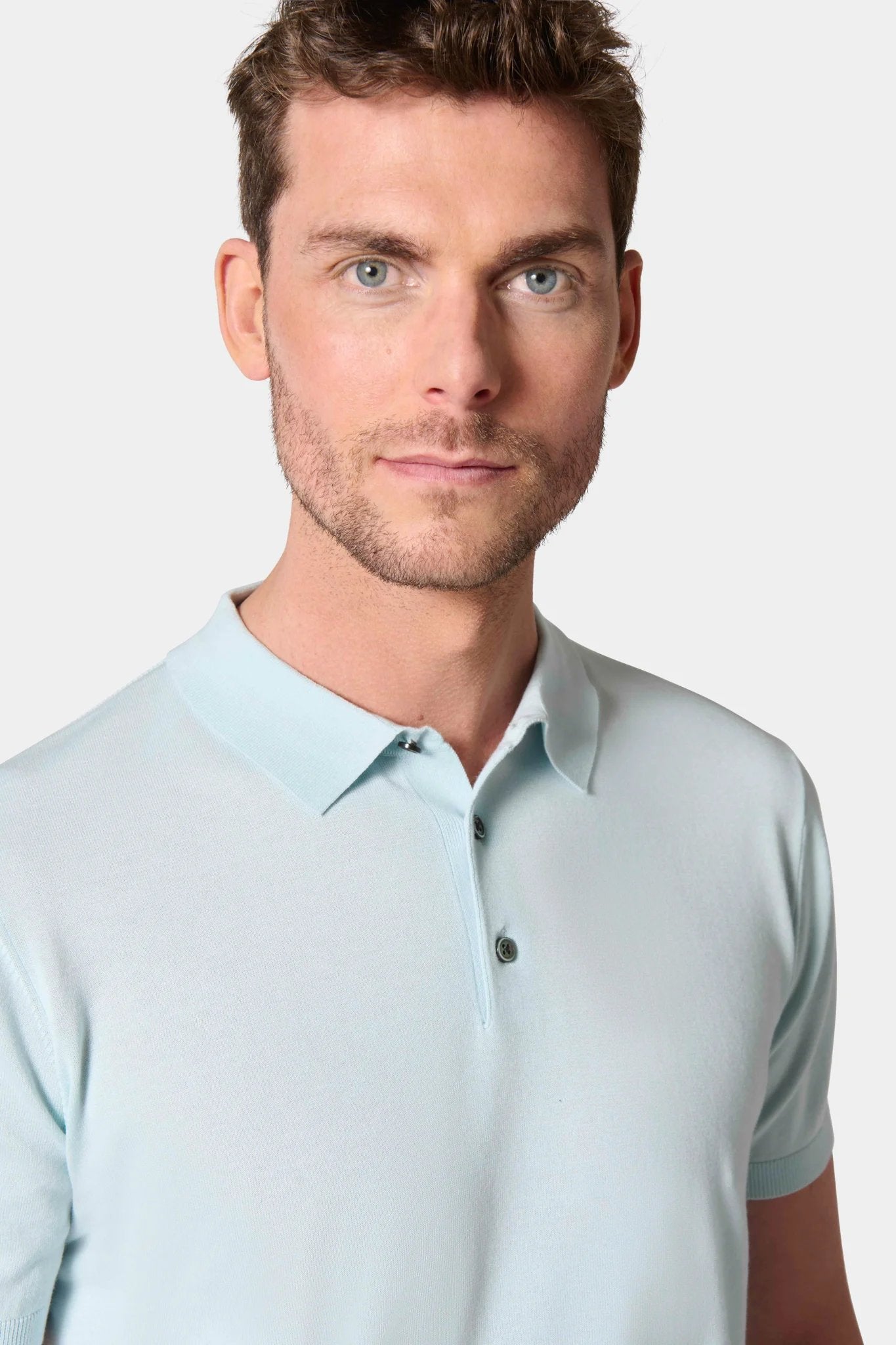 Pull manche courte col polo Jerem, col polo, coloris écru vue 9