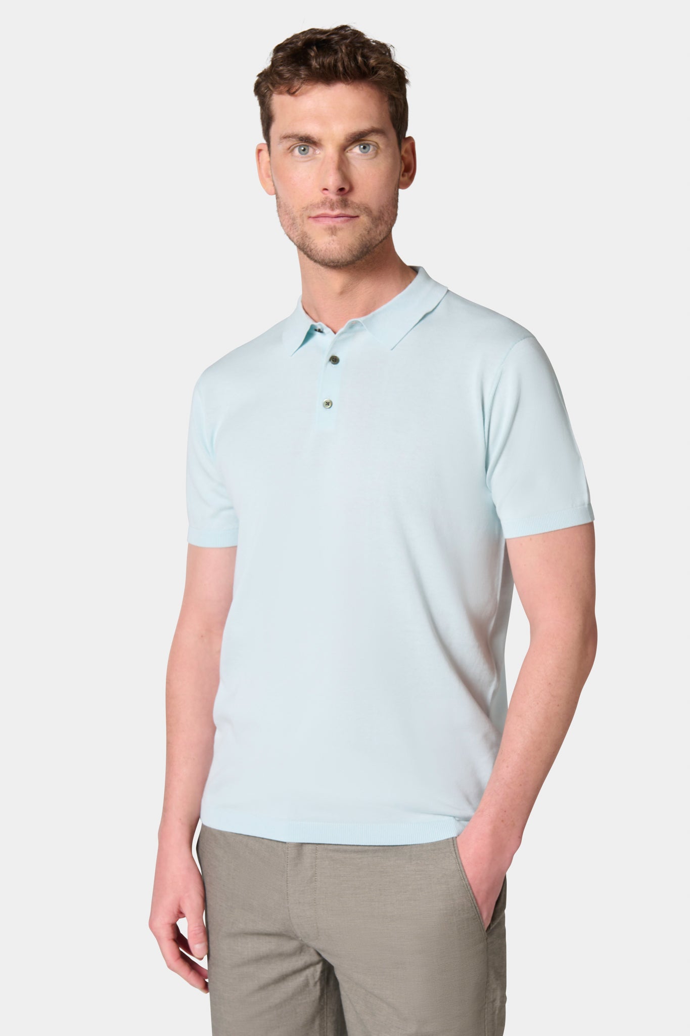 Pull manche courte col polo Jerem, col polo, coloris écru