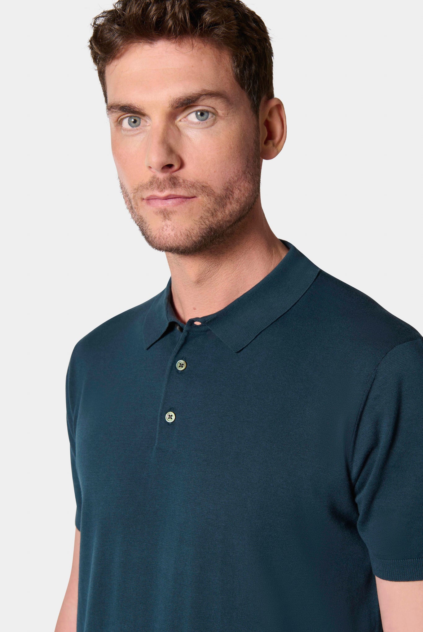 Pull manche courte col polo Jerem, col polo vue 2