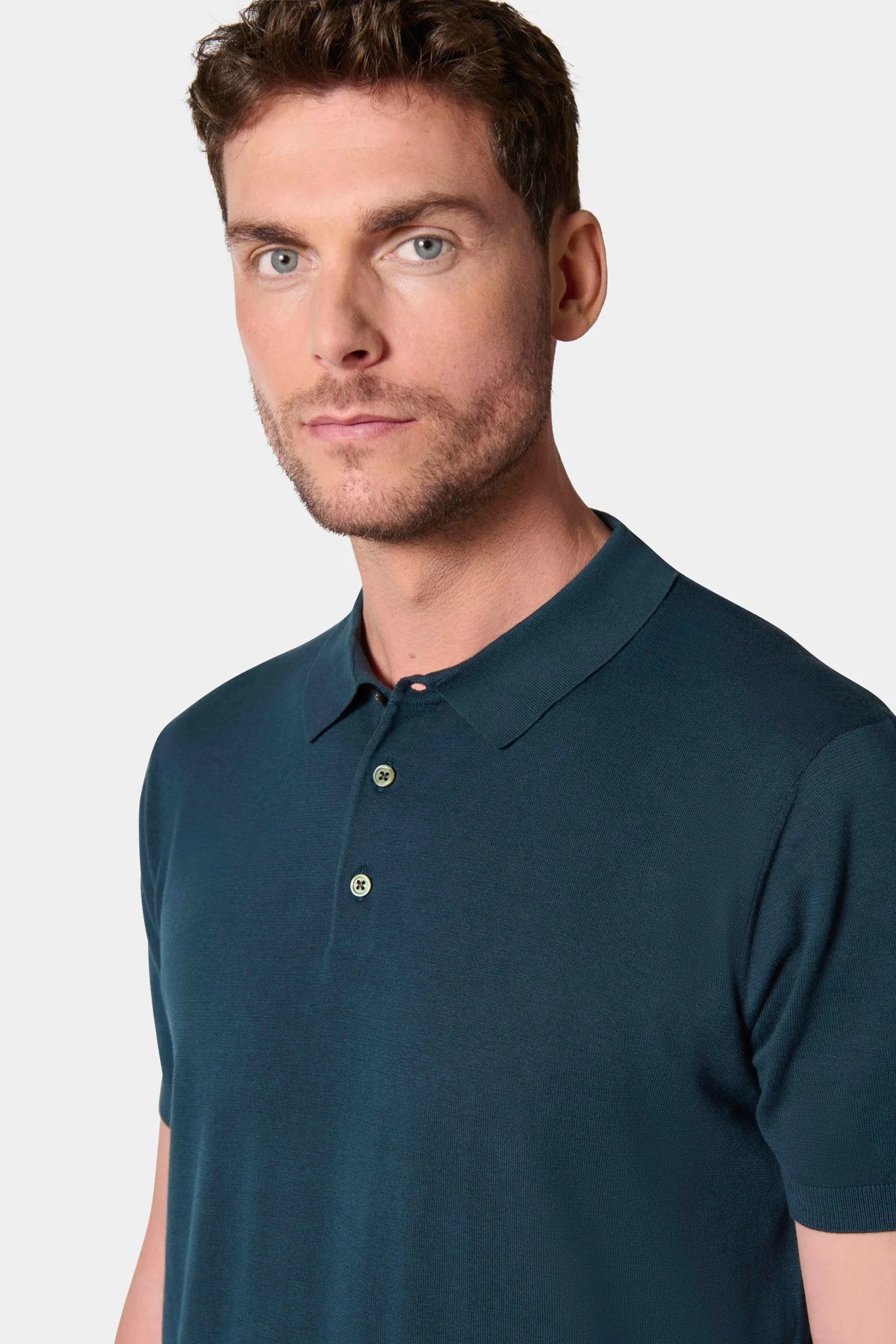 Pull manche courte col polo Jerem, col polo vue 2