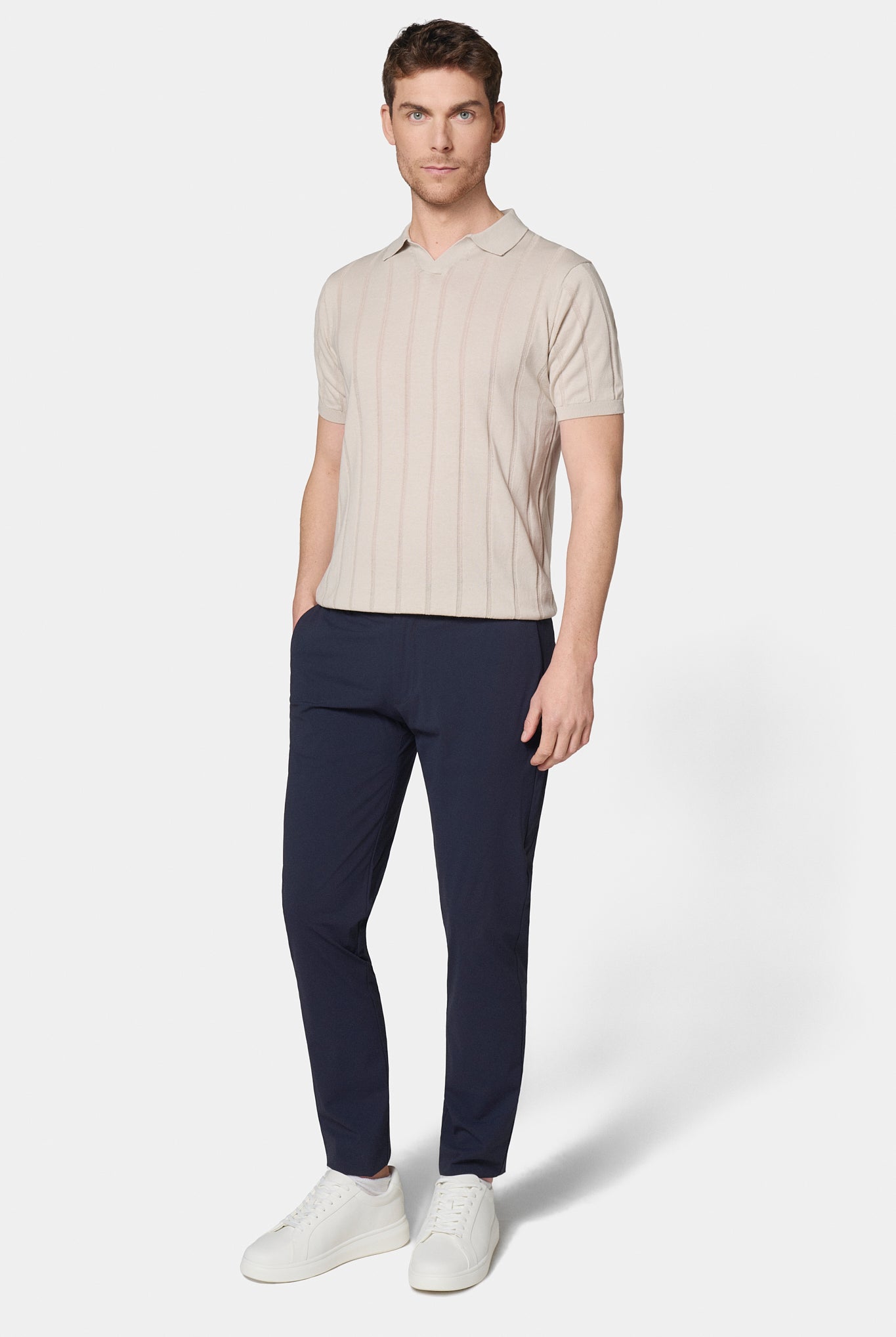 Pull manche courte col polo ouvert Jerem, manches courtes, col polo