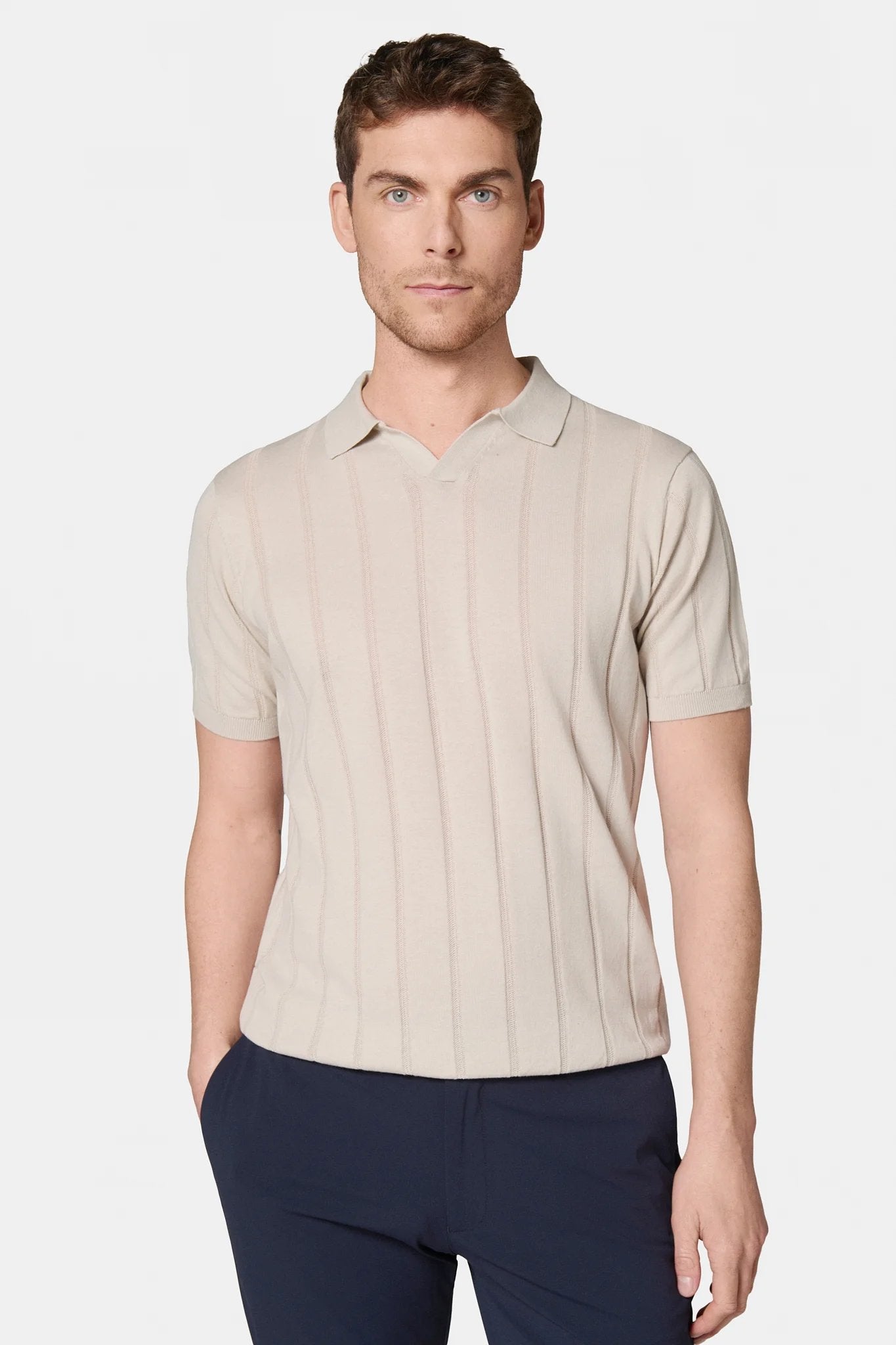 Pull manche courte col polo ouvert Jerem, col polo, manches courtes