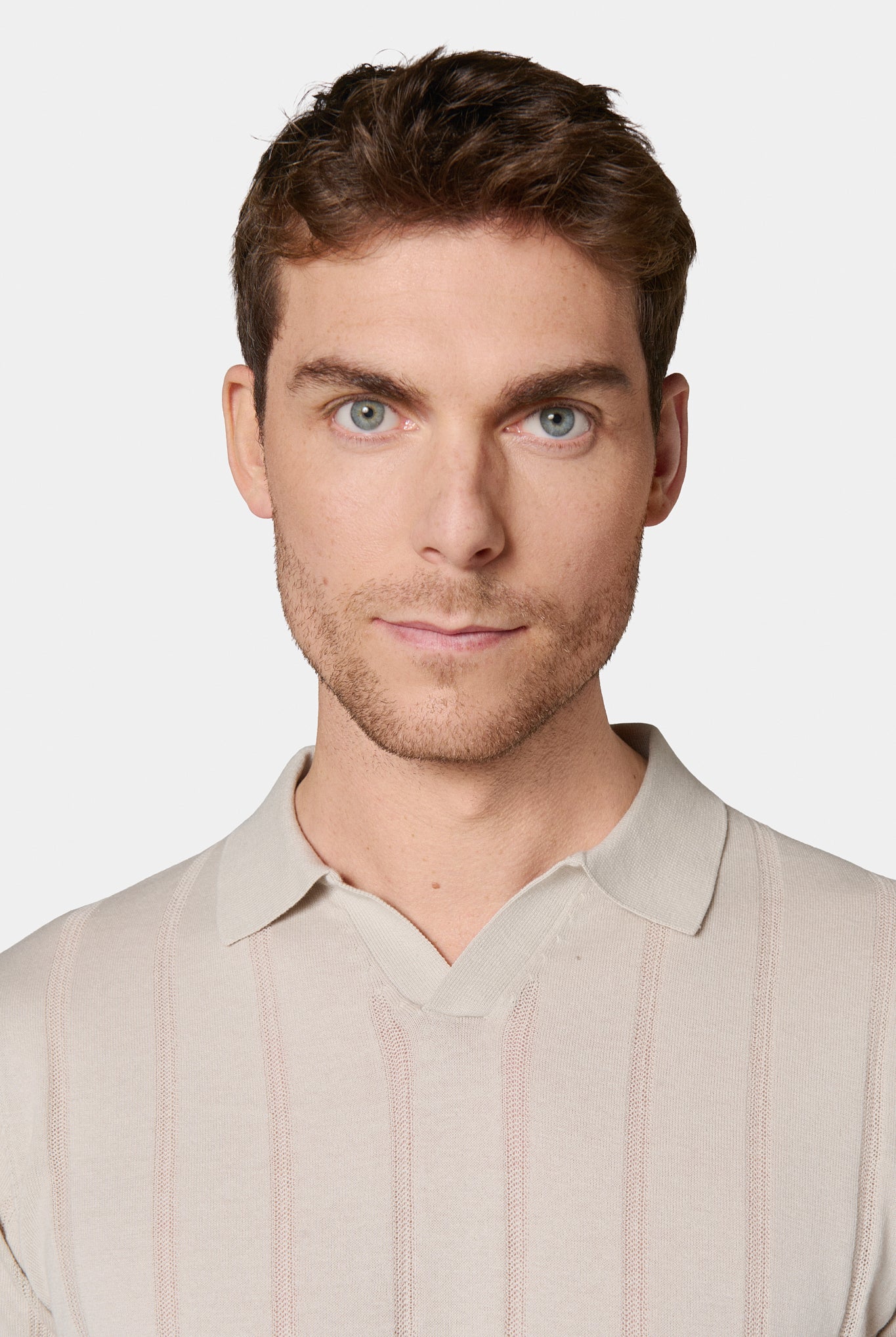 Pull manche courte col polo ouvert Jerem, col polo