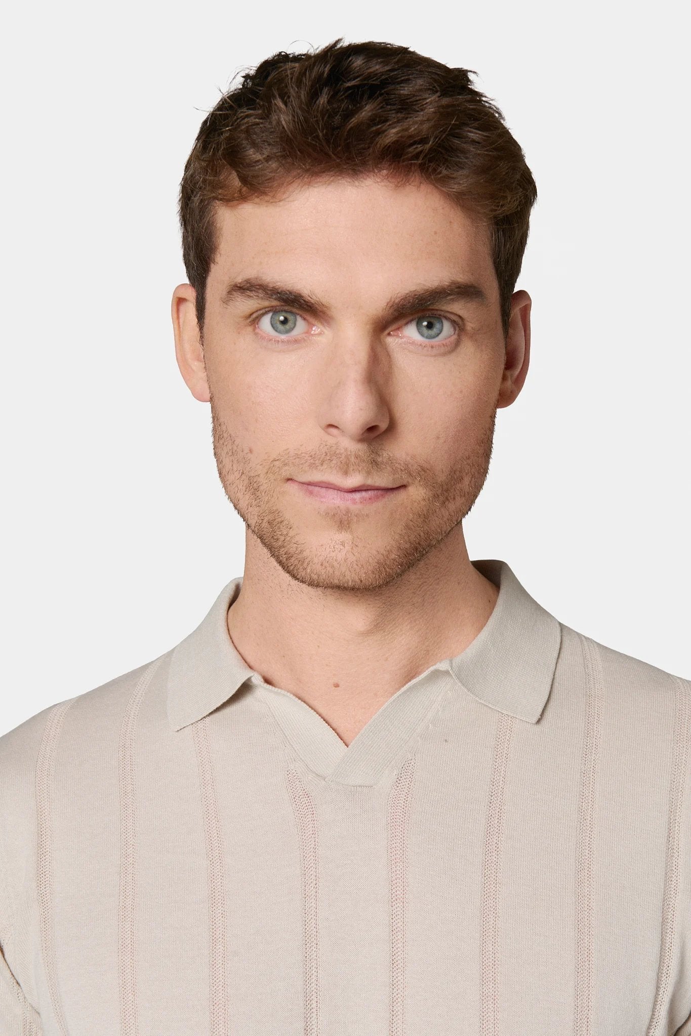Pull manche courte col polo ouvert Jerem, col polo