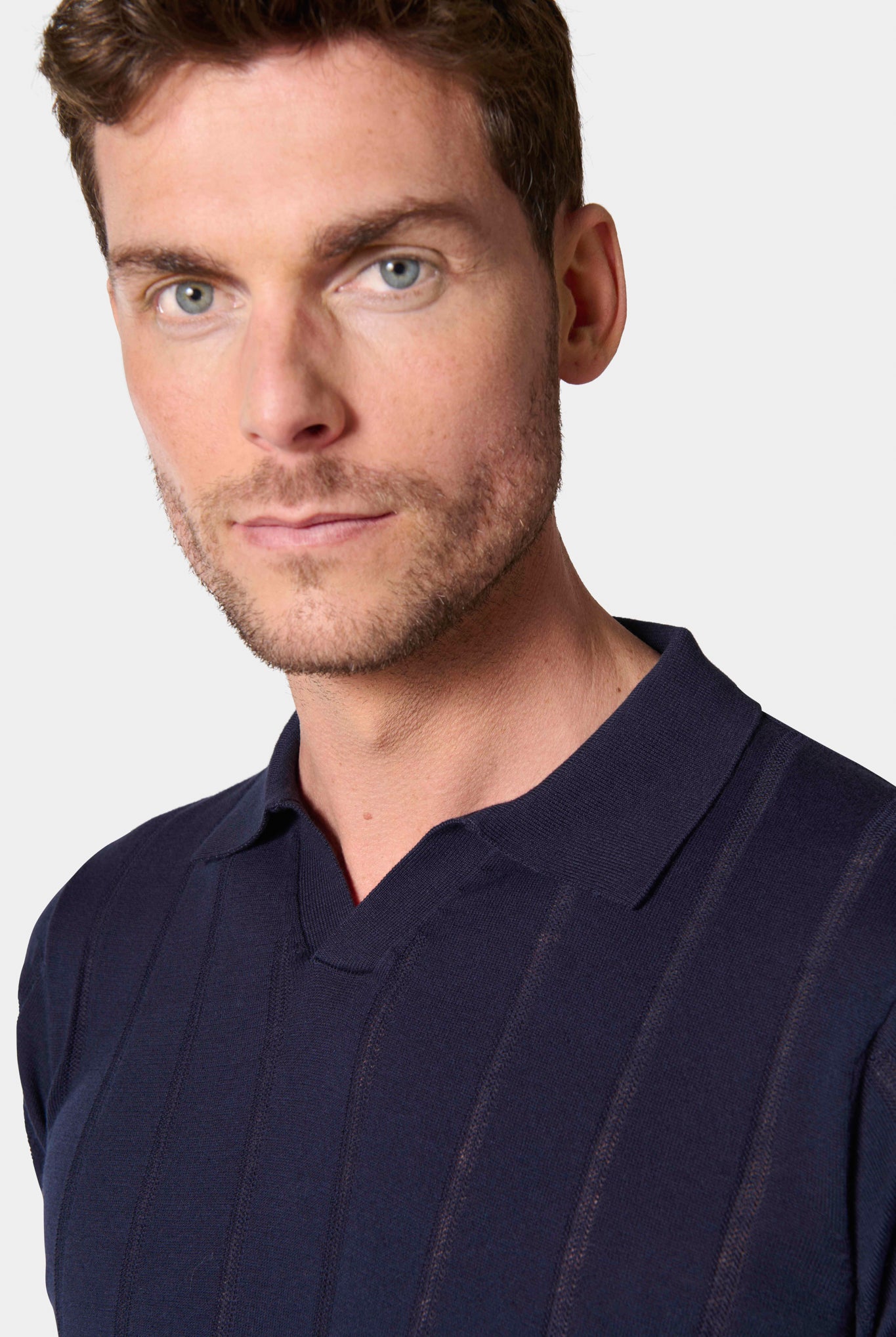 Pull manche courte col polo ouvert Jerem, manches courtes, col polo vue 8