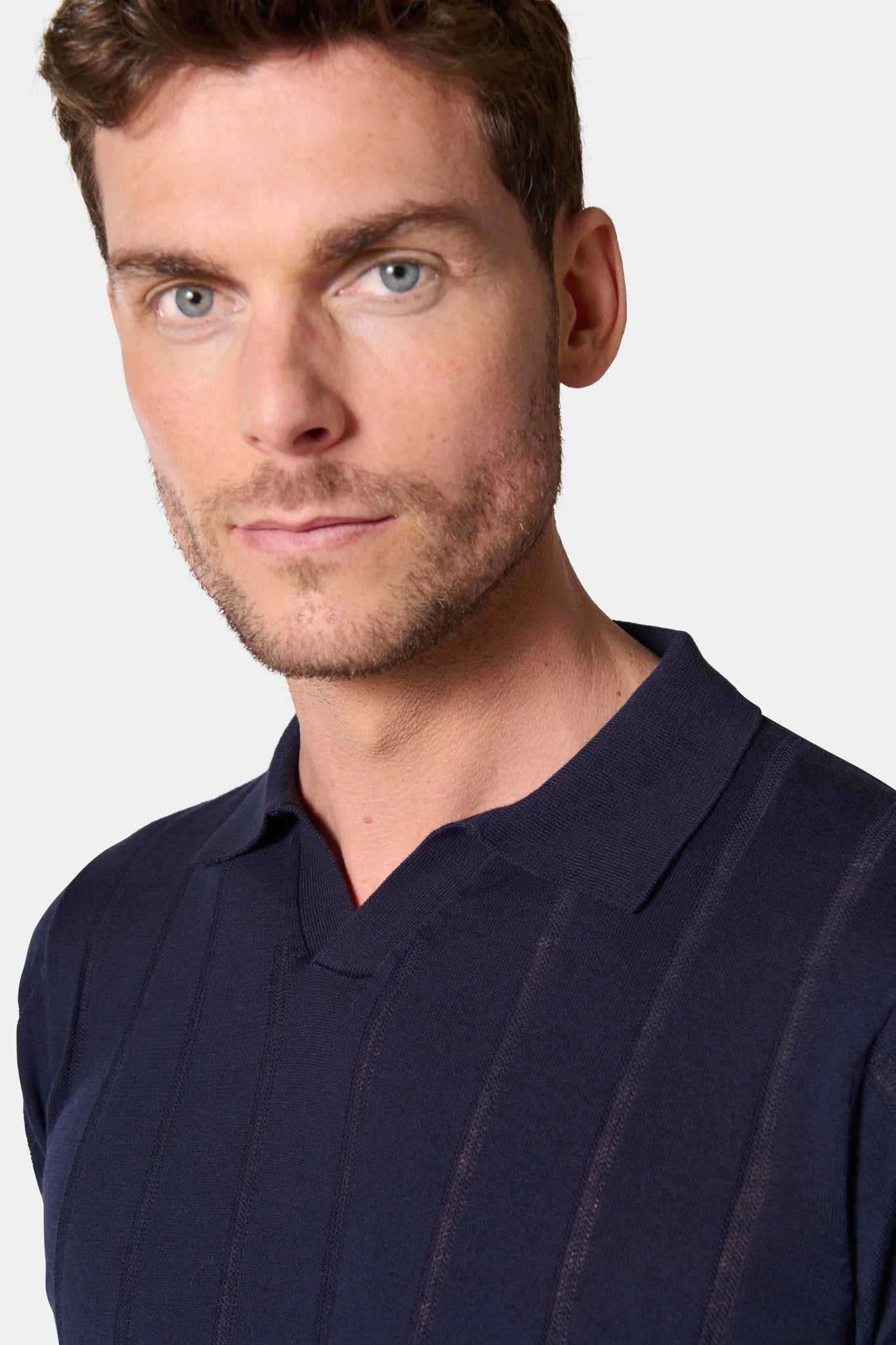 Pull manche courte col polo ouvert Jerem, manches courtes, col polo vue 8