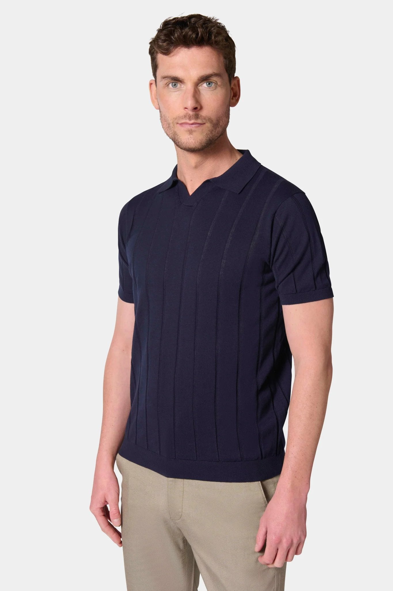 Pull manche courte col polo ouvert Jerem, manches courtes